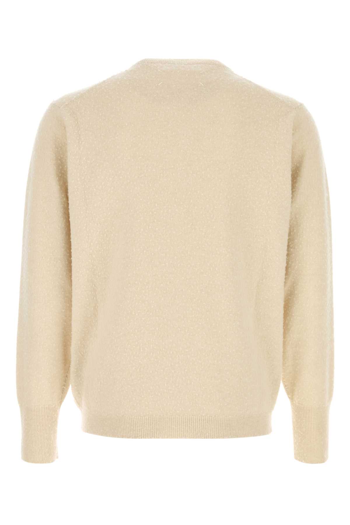 Shop Maison Margiela Sand Cashmere Blend Sweater In Beige