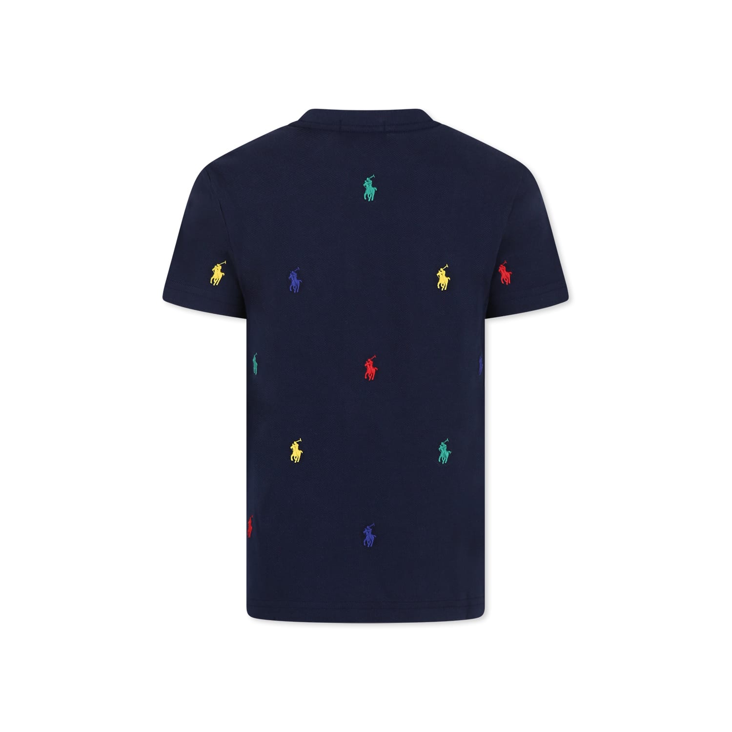 Ralph Lauren Blue T-shirt For Boy With Horse