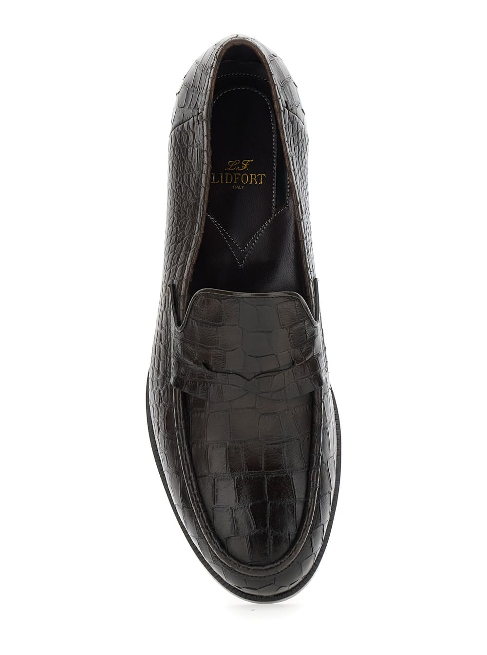 Lidfort 'luisiana' Bordeaux Loafers With Embossed Crocodile Effect