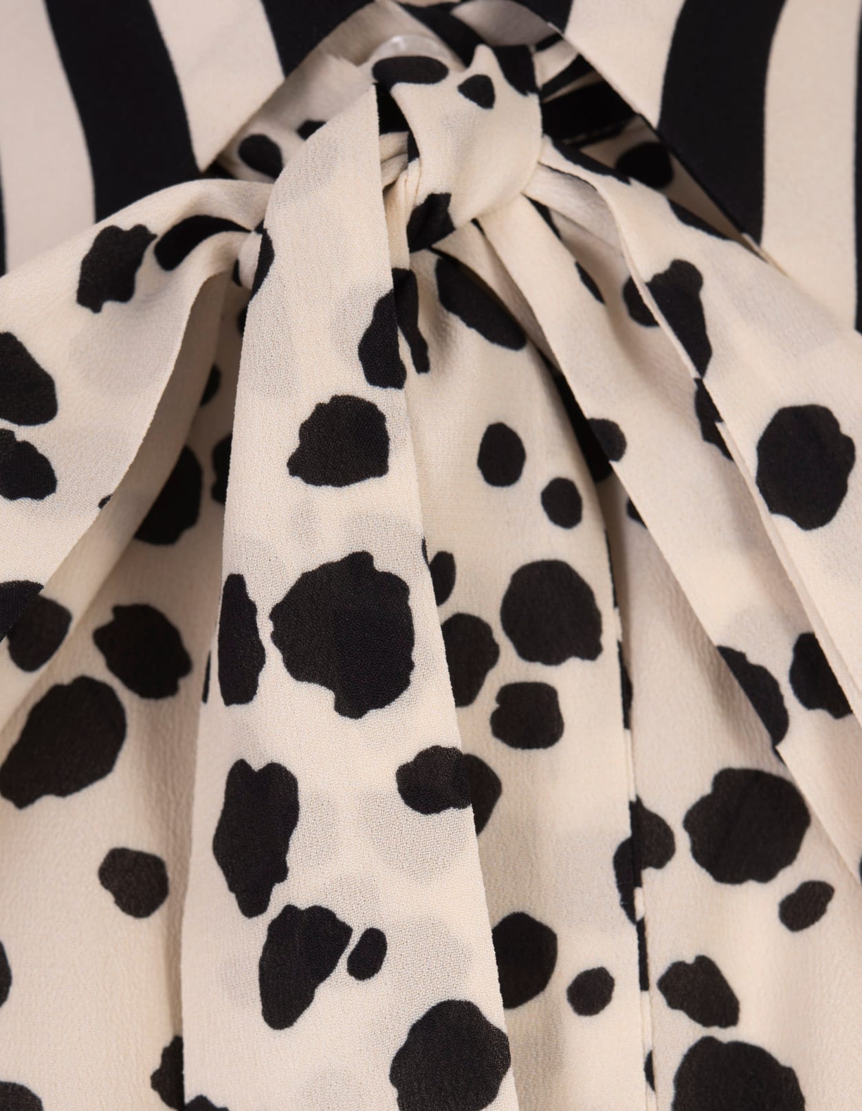 Shop Msgm White Satin Mini Dress With  Polka Dot Pattern