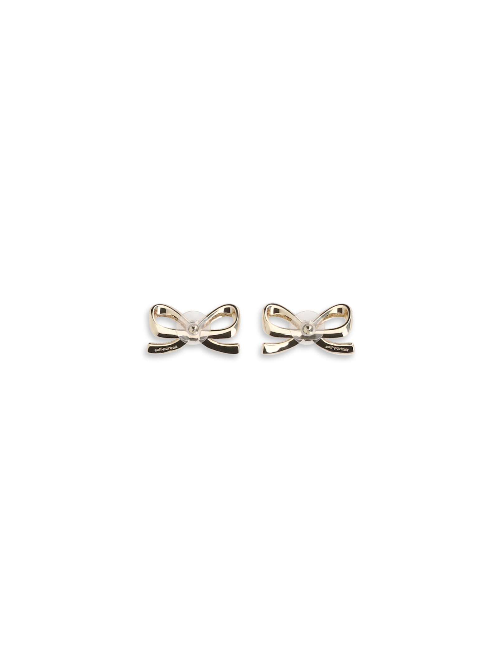 Self-portrait Earrings With Peg And With Crystals Jewels Gold In Gold