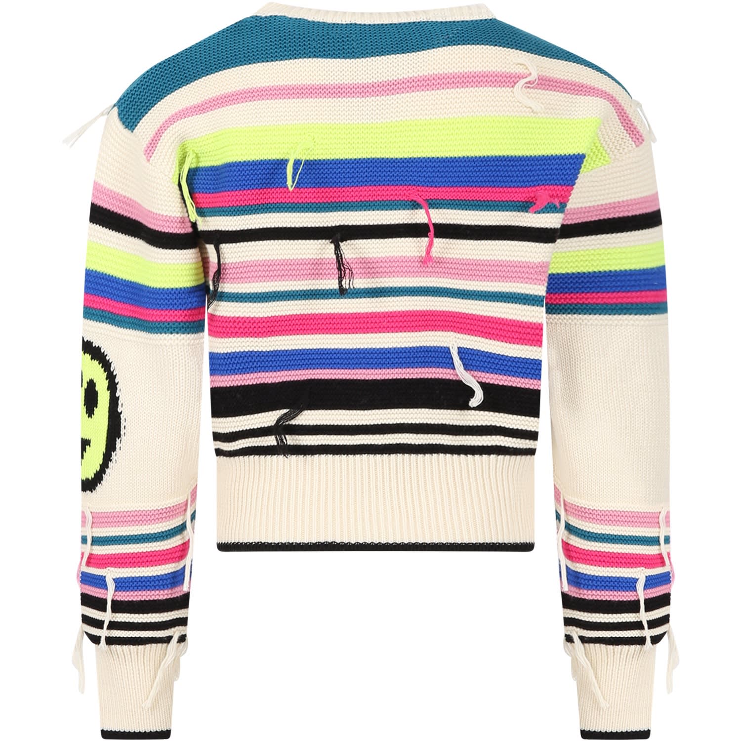 Shop Barrow Multicolor Sweatshirt For Girl With Iconic Smiley In 200