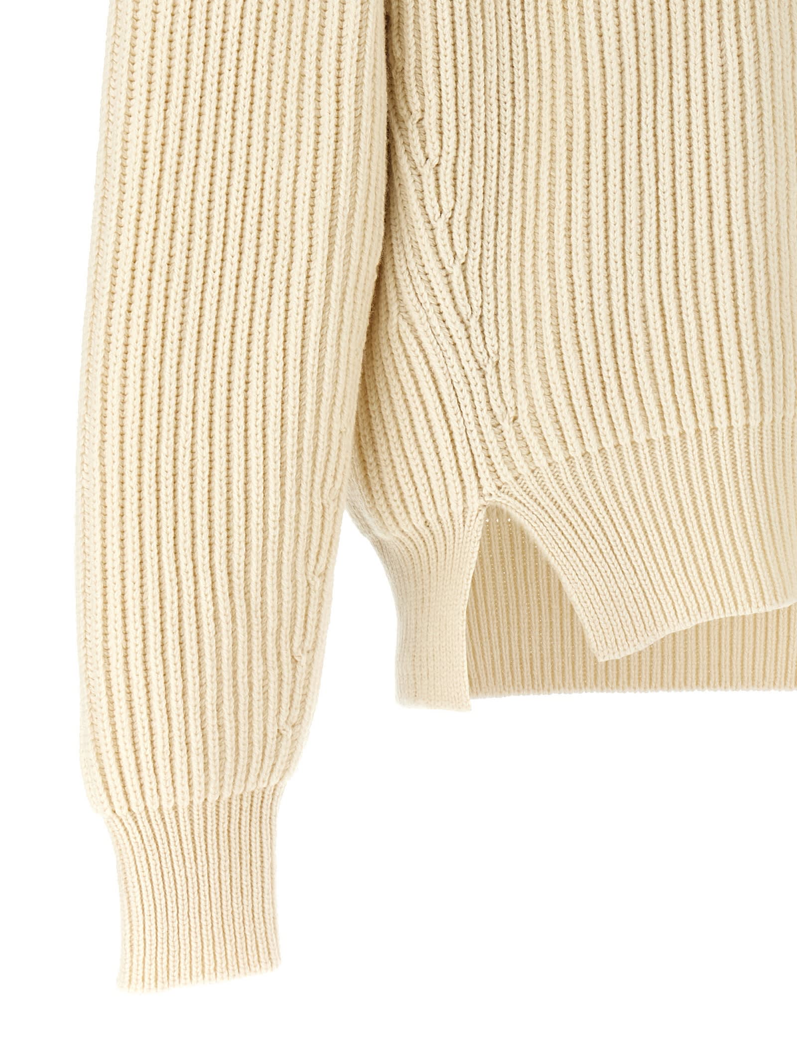 Shop Jil Sander Chunky Sweater In White