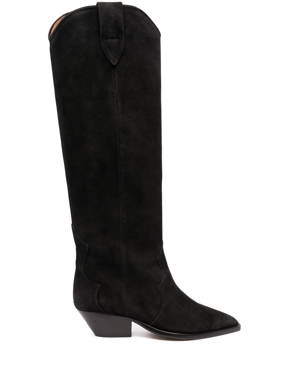 Isabel Marant Denvee Boots In Black Suede