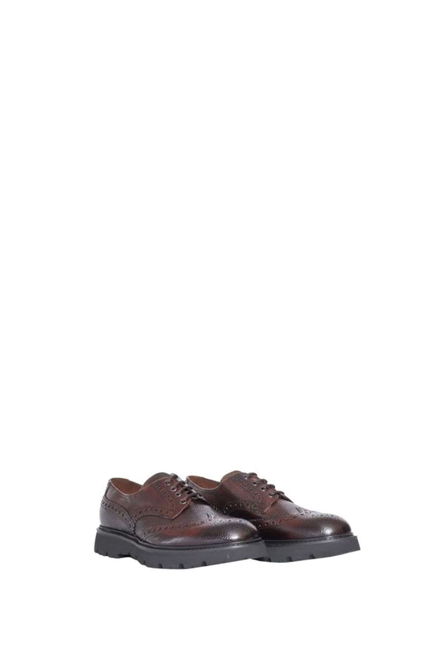 Shop Doucal's Stringate Derby In Brown