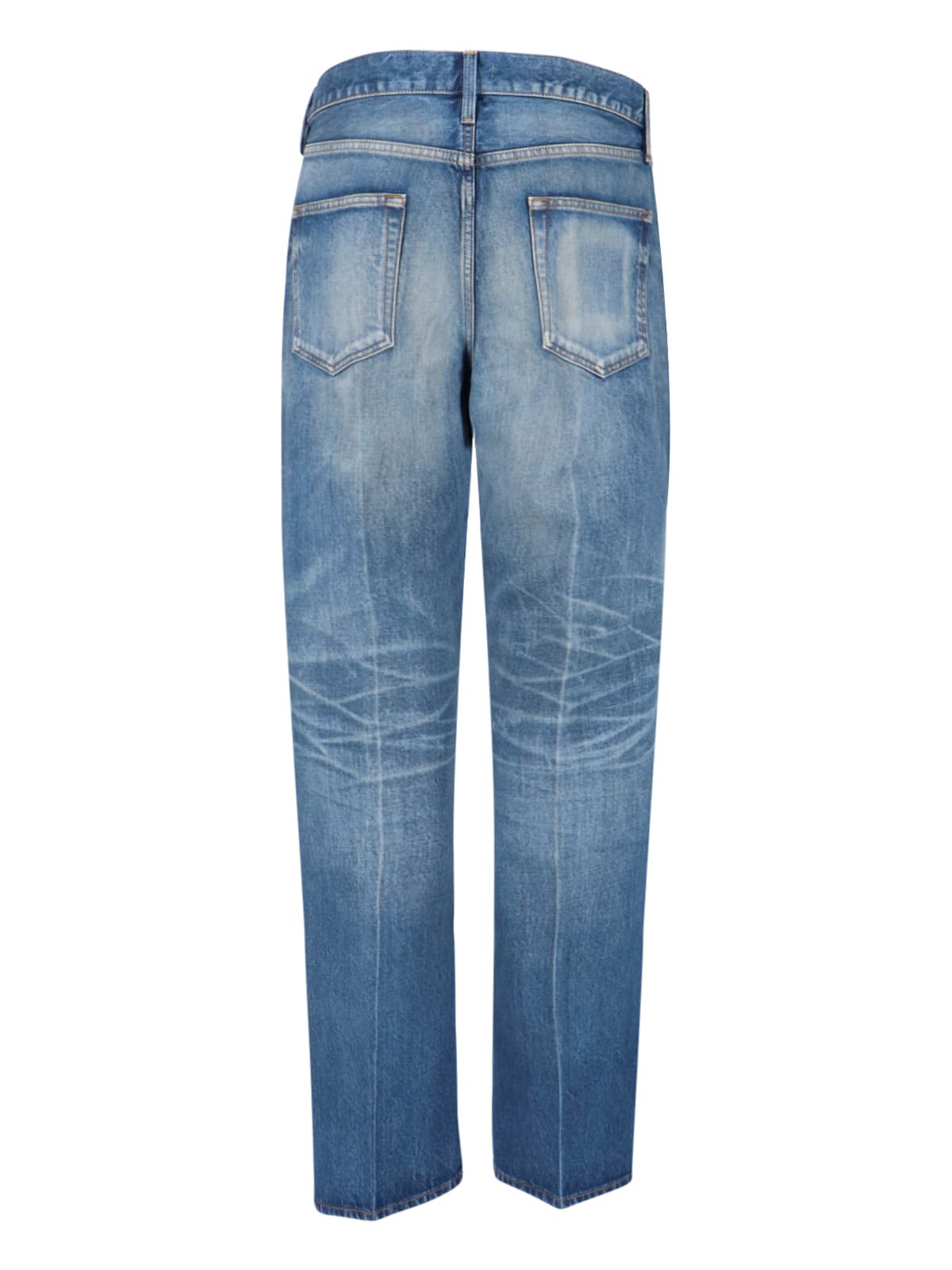 Fear Of God Straight Five-pocket Trousers Featuring Belt Loops In Blue