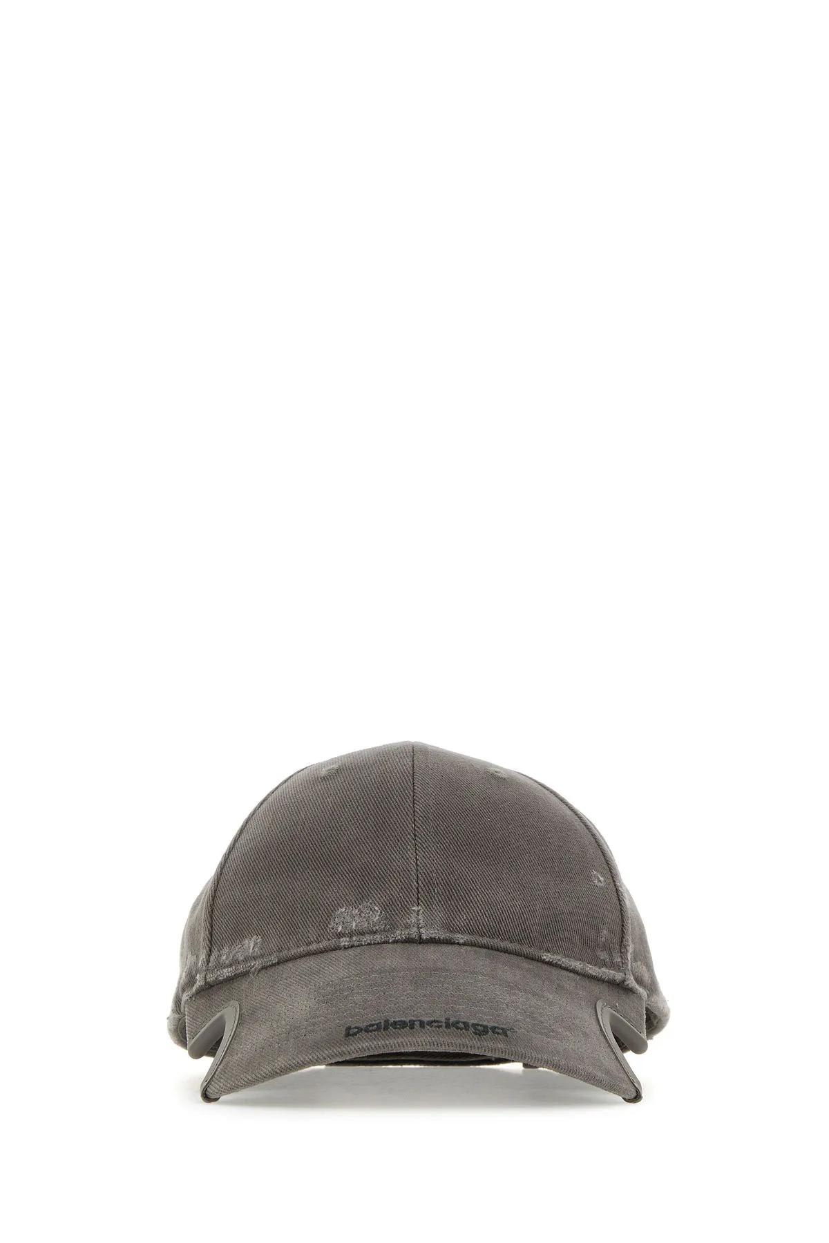 Shop Balenciaga Dark Grey Drill Baseball Cap