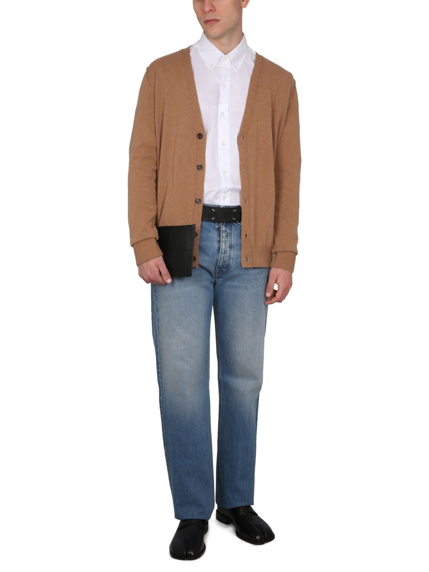 Shop Maison Margiela Knitted Cardigan