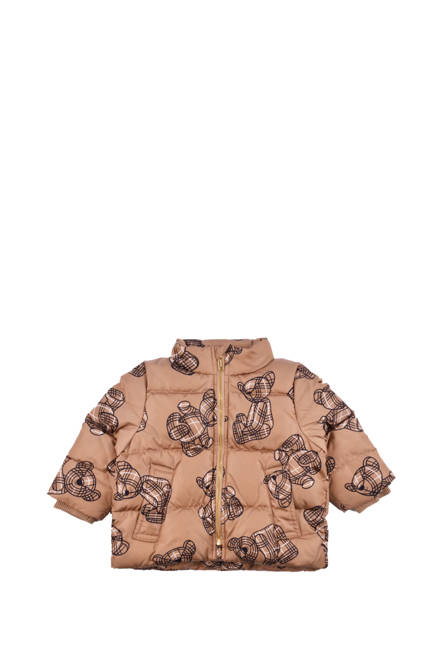 Burberry Nylon Down Jacket With Thomas Bear Print