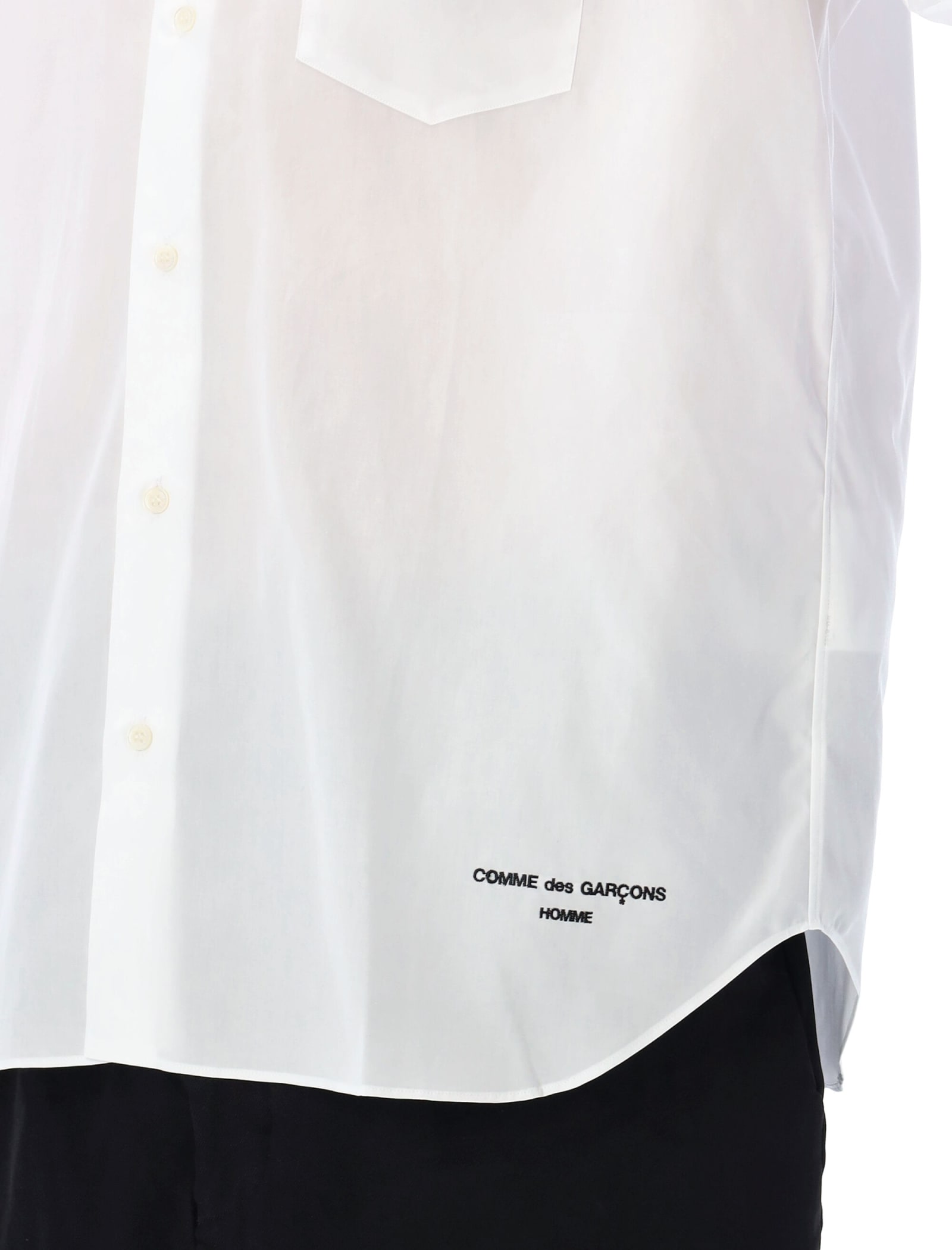 Shop Comme Des Garçons Homme Deux Boxy Fit S/s Shirt In White