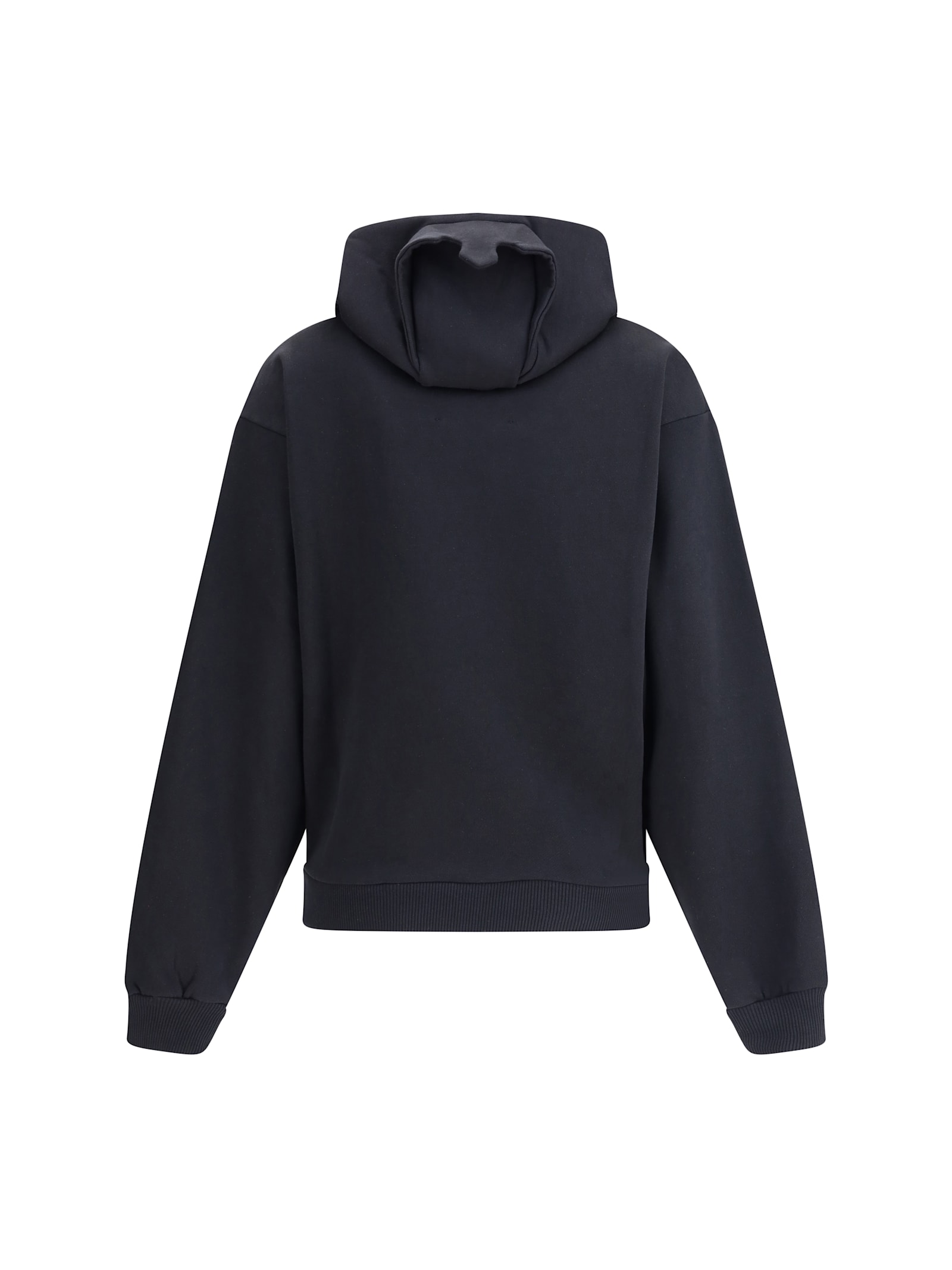 Coperni Black Sweatshirt With Logo Lettering And Front Kangaroo Pocket In Cotton Woman