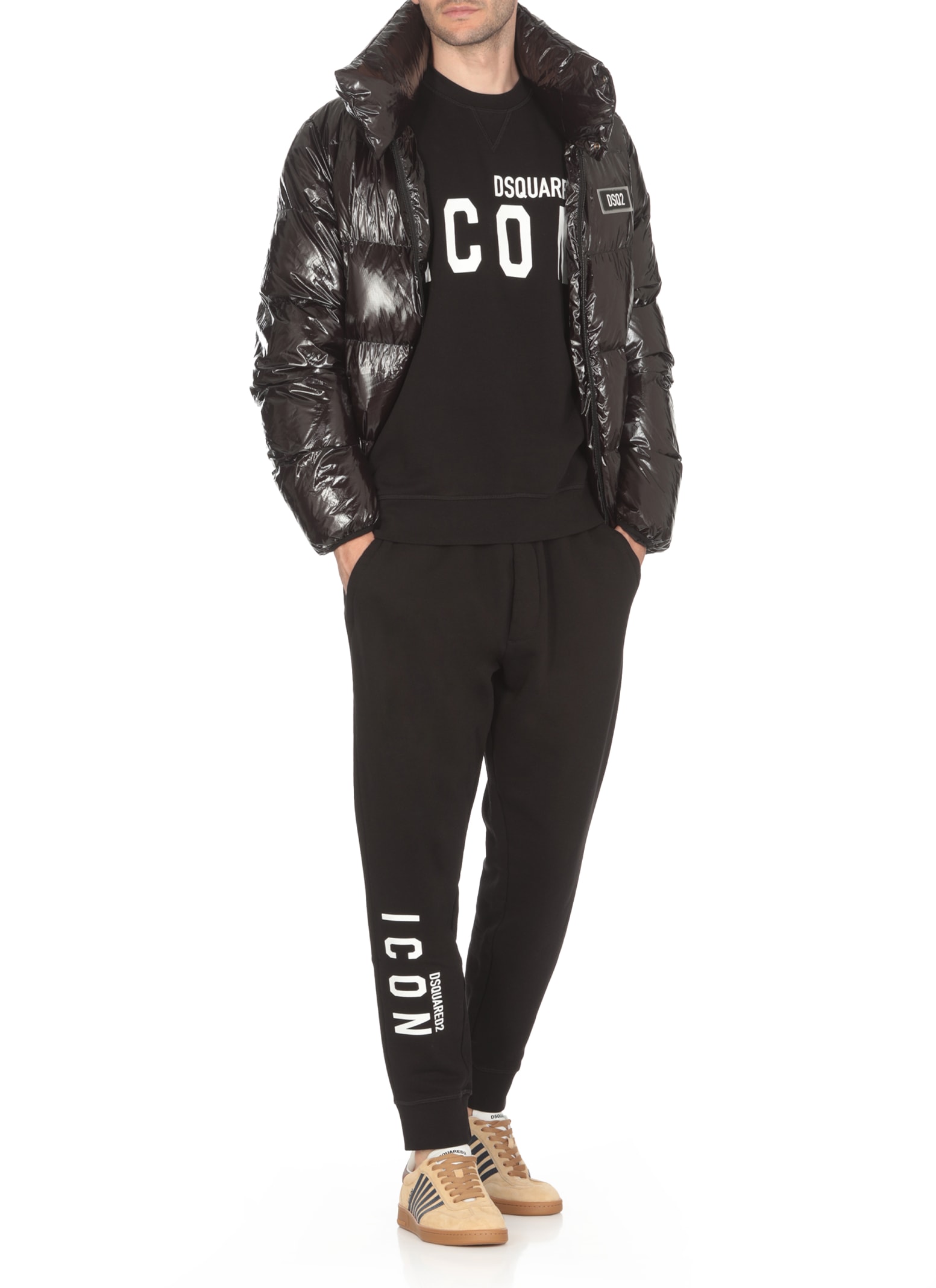 Shop Dsquared2 Icon Pants In Black