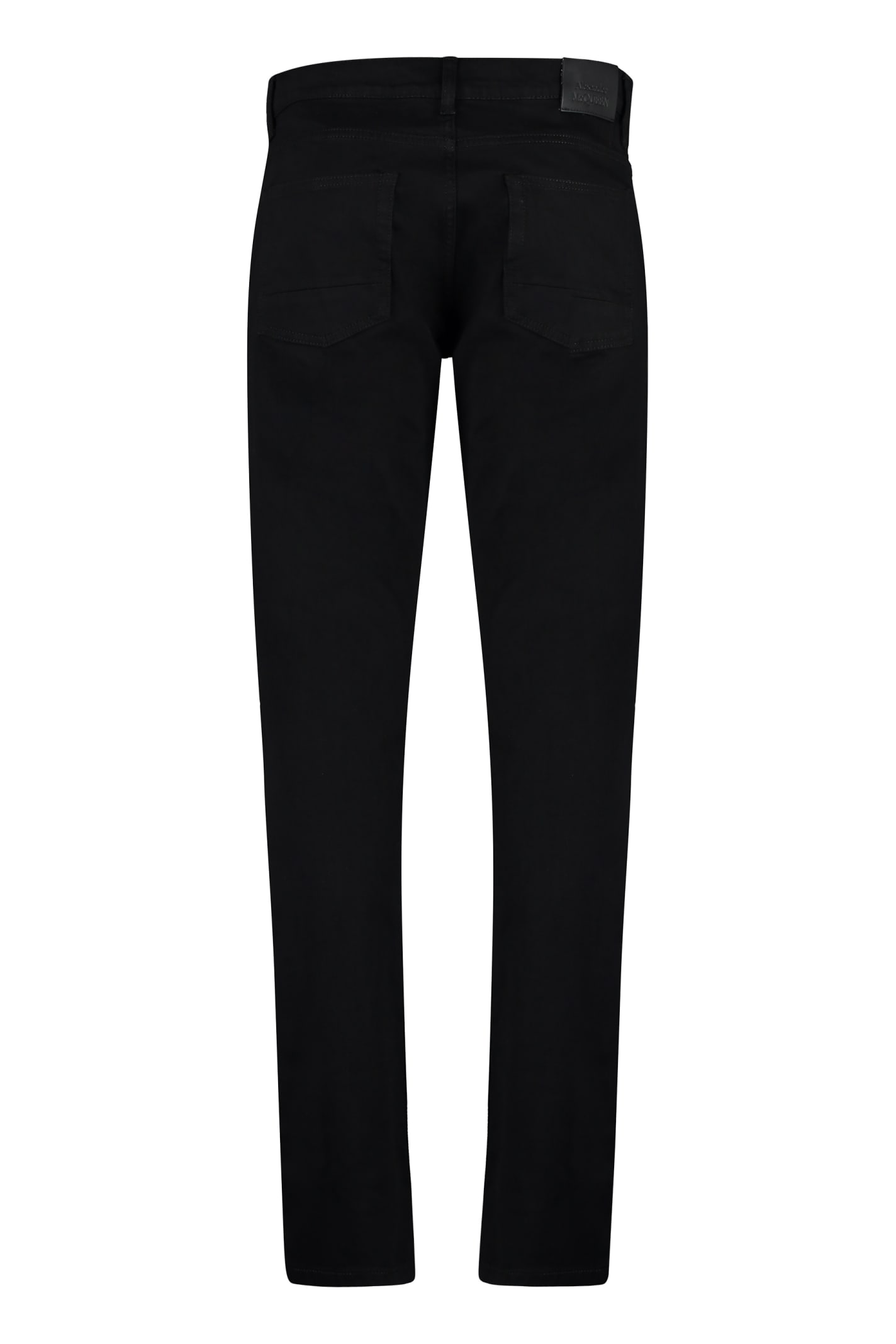 Shop Alexander Mcqueen 5-pocket Skinny Jeans In Black