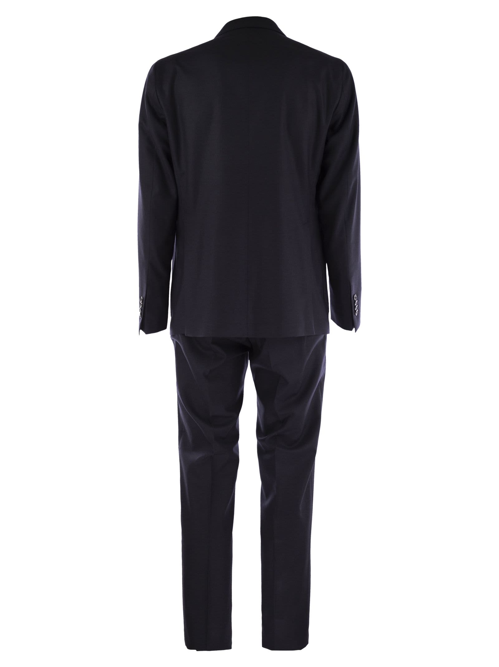 Shop Tagliatore Wool And Cashmere Double-breasted Suit In Blue