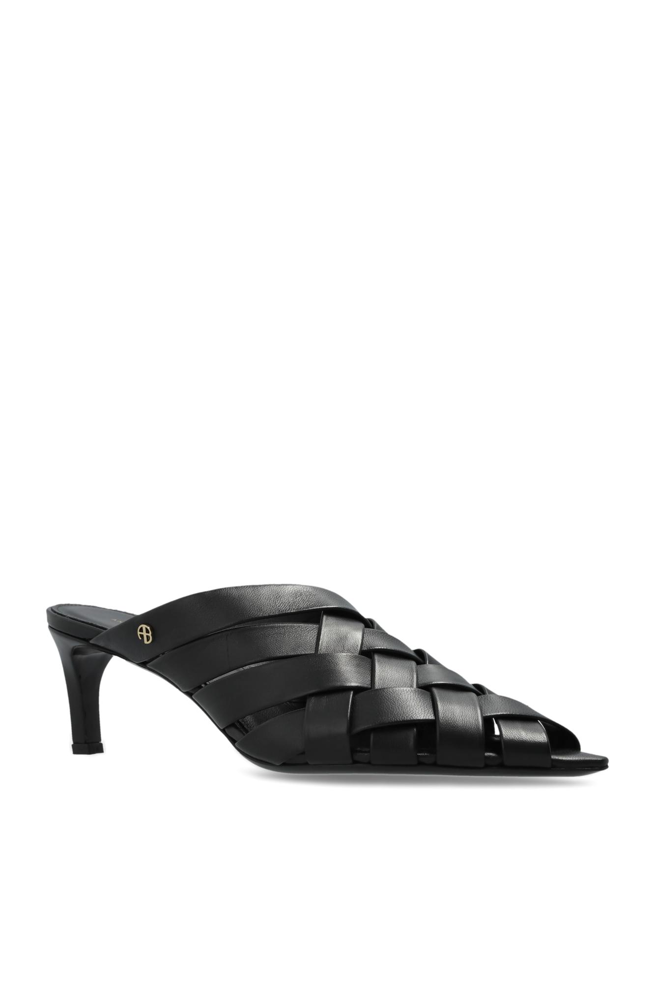Anine Bing Heeled Mules Eve In Black