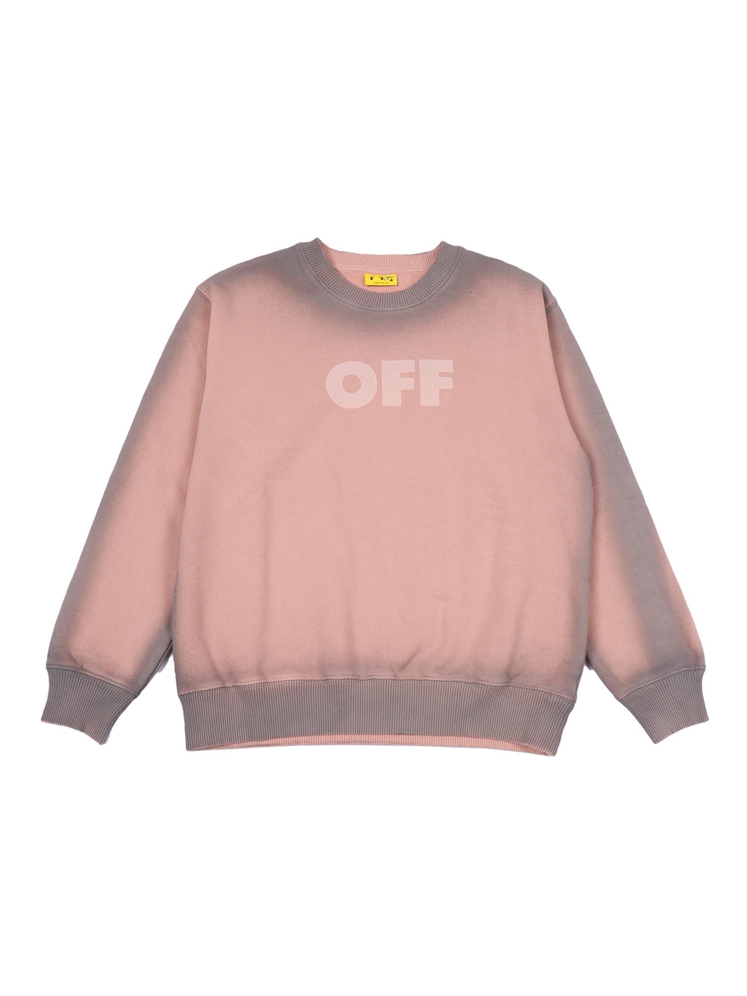 Off-white Garment Dyed Spray Crew Rose Pink - Soft In Pink