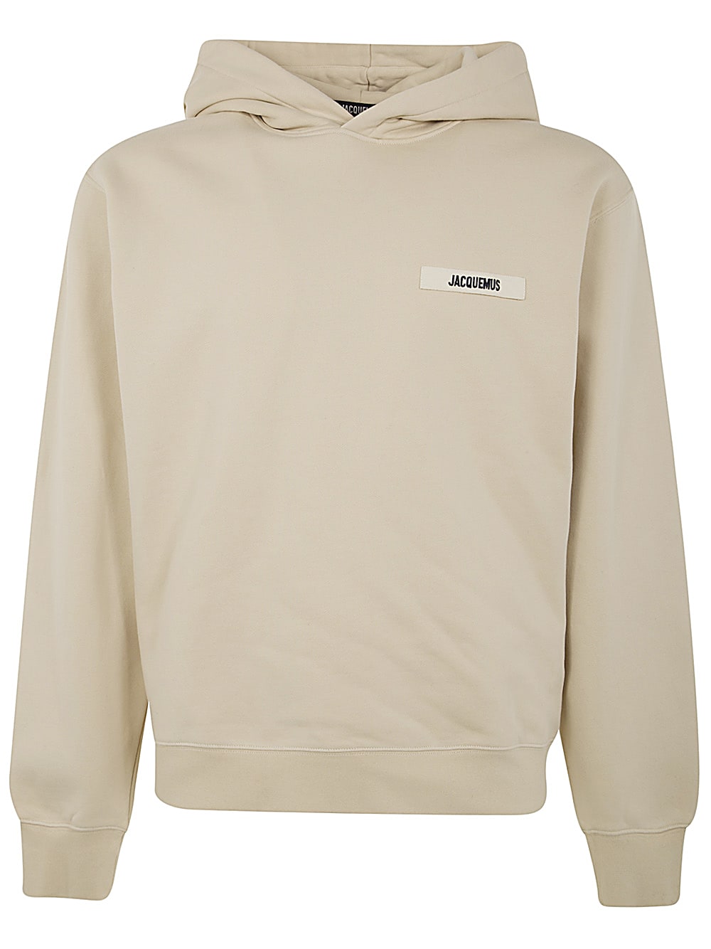 Shop Jacquemus Le Hoodie Gros Grain In Beige