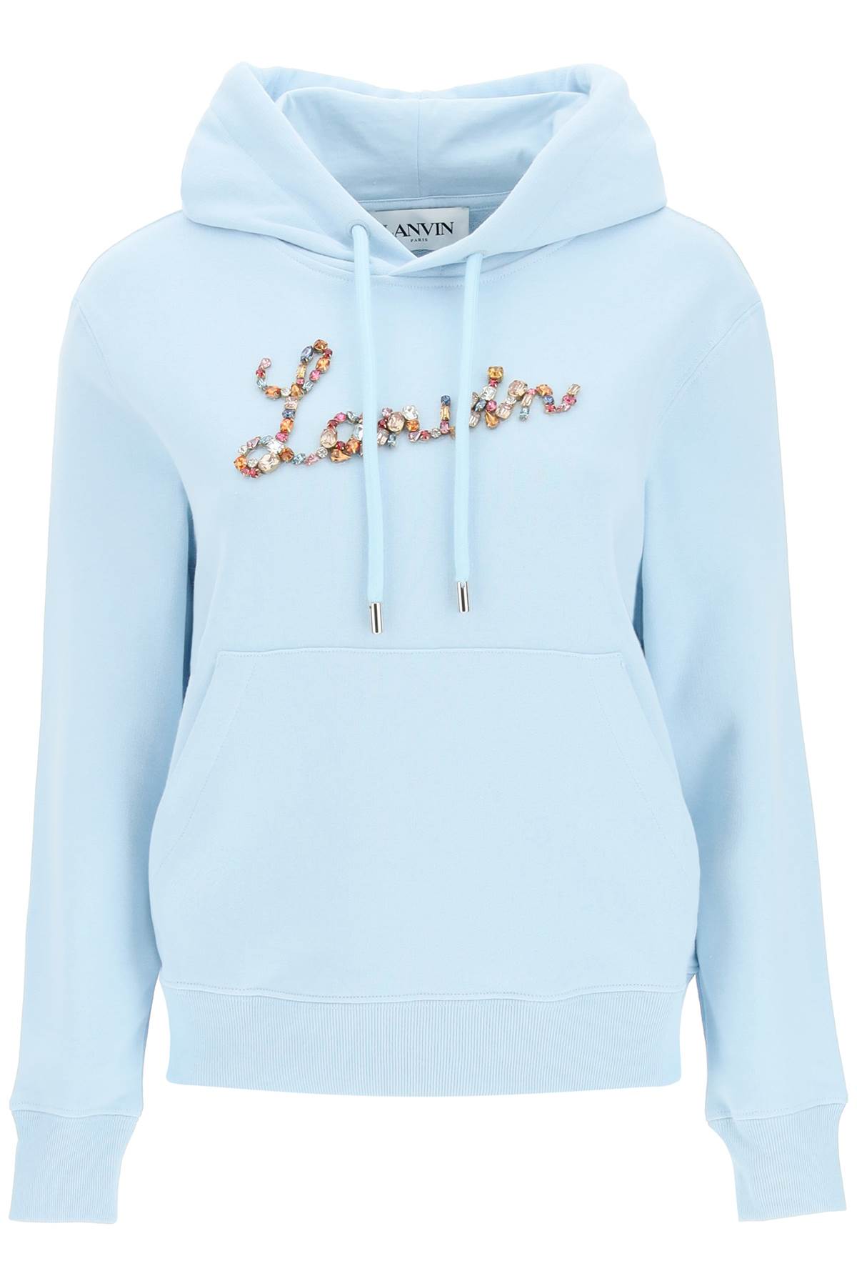 Lanvin crystal logo hoodie