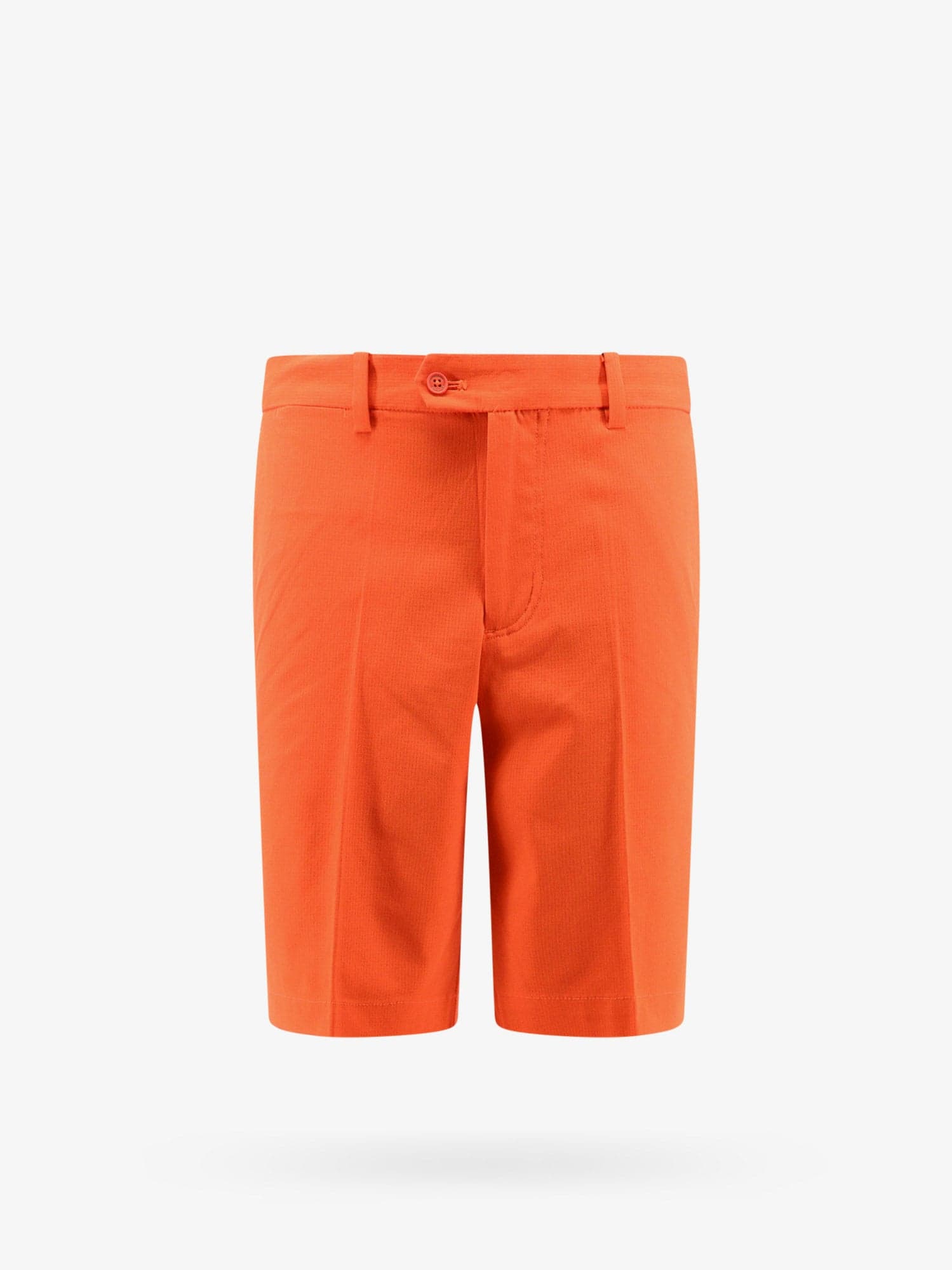 Shop J. Lindeberg Technical Fabric Bermuda Shorts In Orange