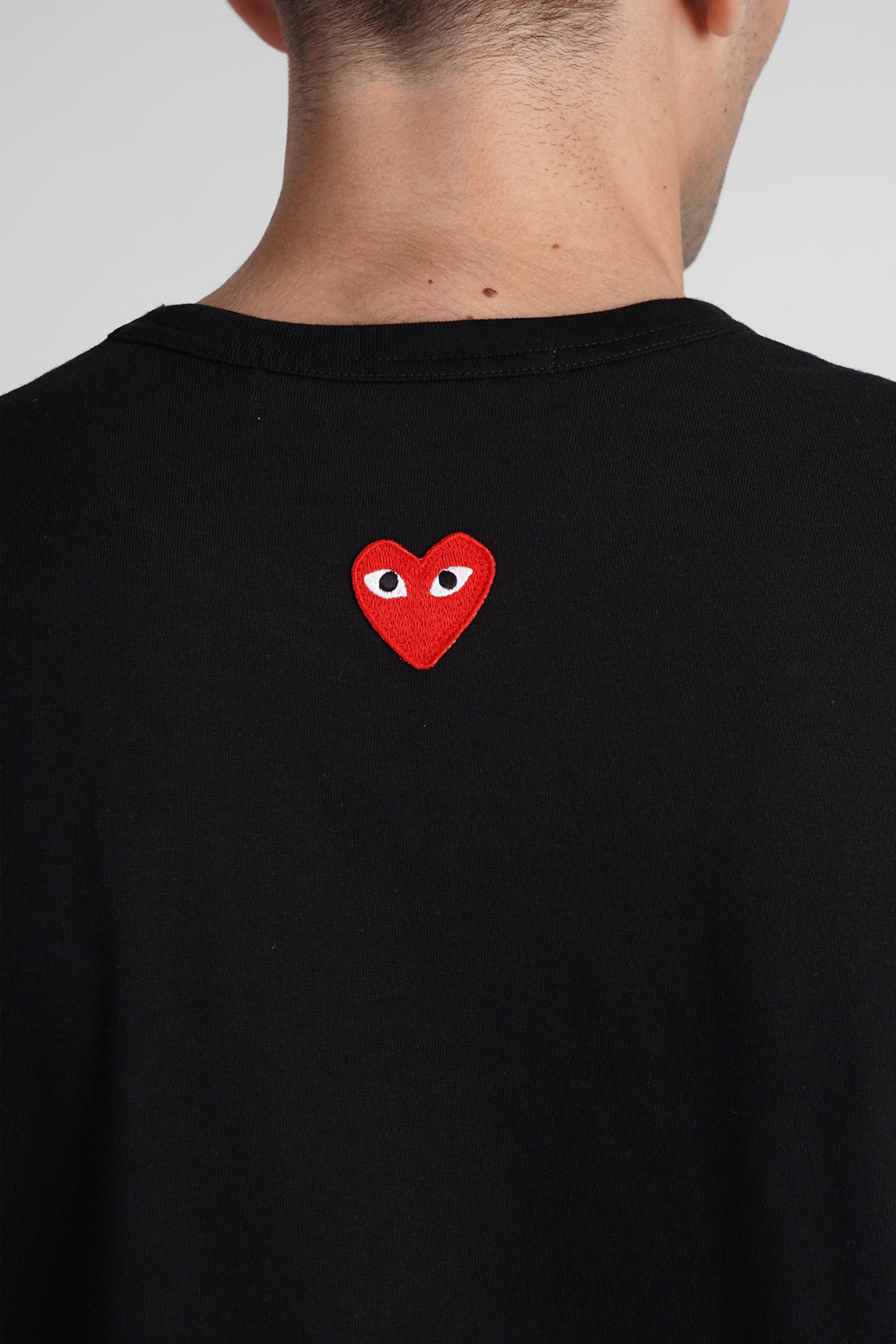 Comme Des Garçons Play T-shirt In Black Cotton In Black