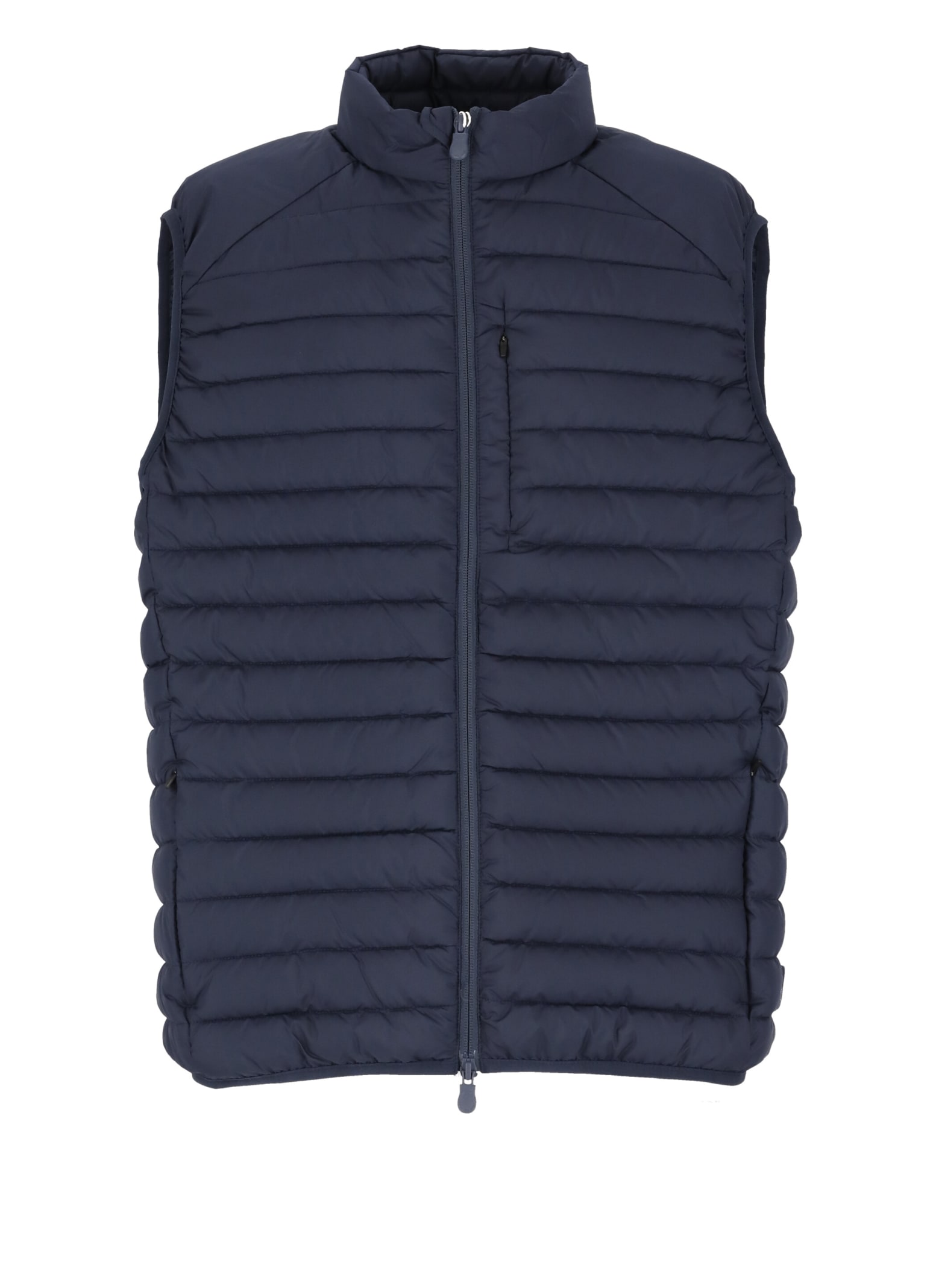 Shop Save The Duck Padded And Quilted Jacket In Navy Blue