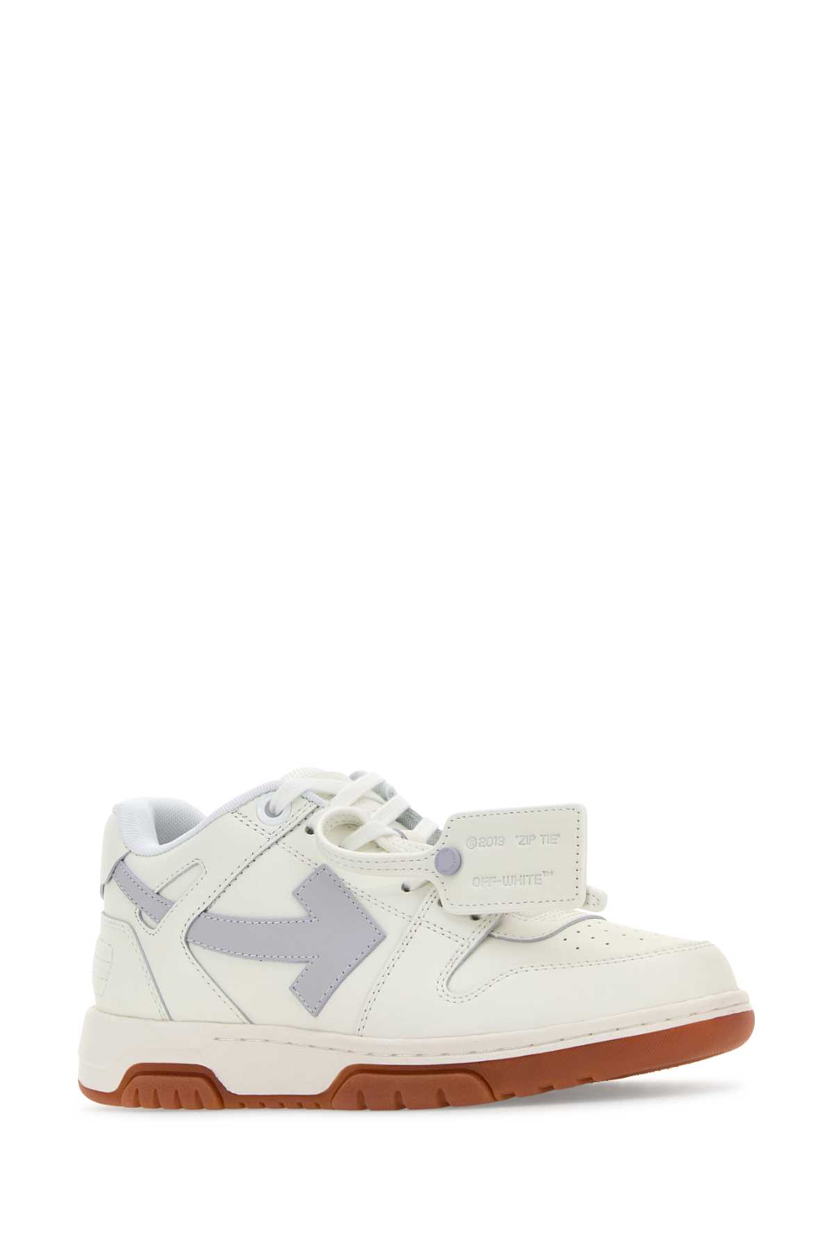 Shop Off-white Two-tone Leather Out Of Office Sneakers In Whiteligh