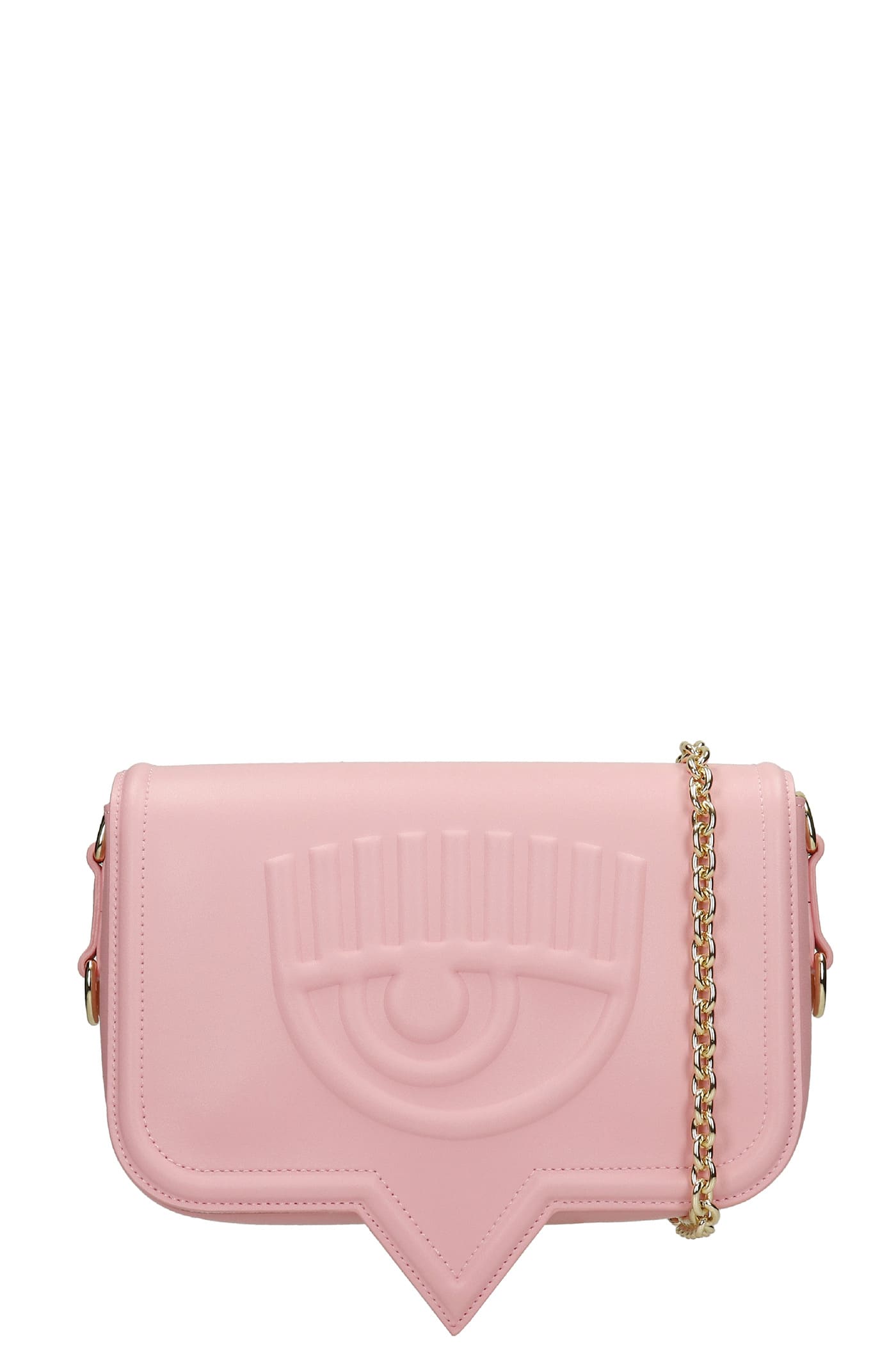 Chiara Ferragni Shoulder Bag In Rose-pink Leather