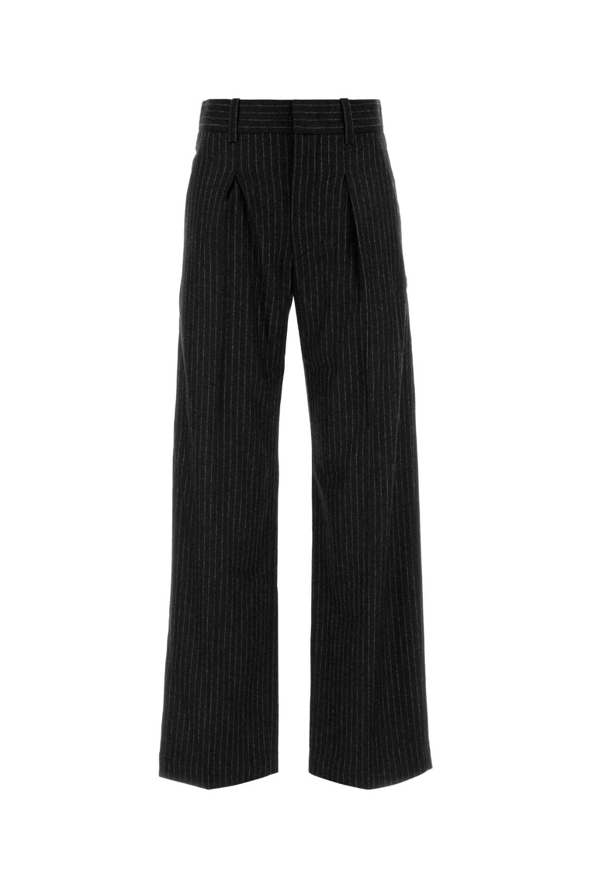 Isabel Marant Embroidered Wool Blend Lisetta Pant In Gray