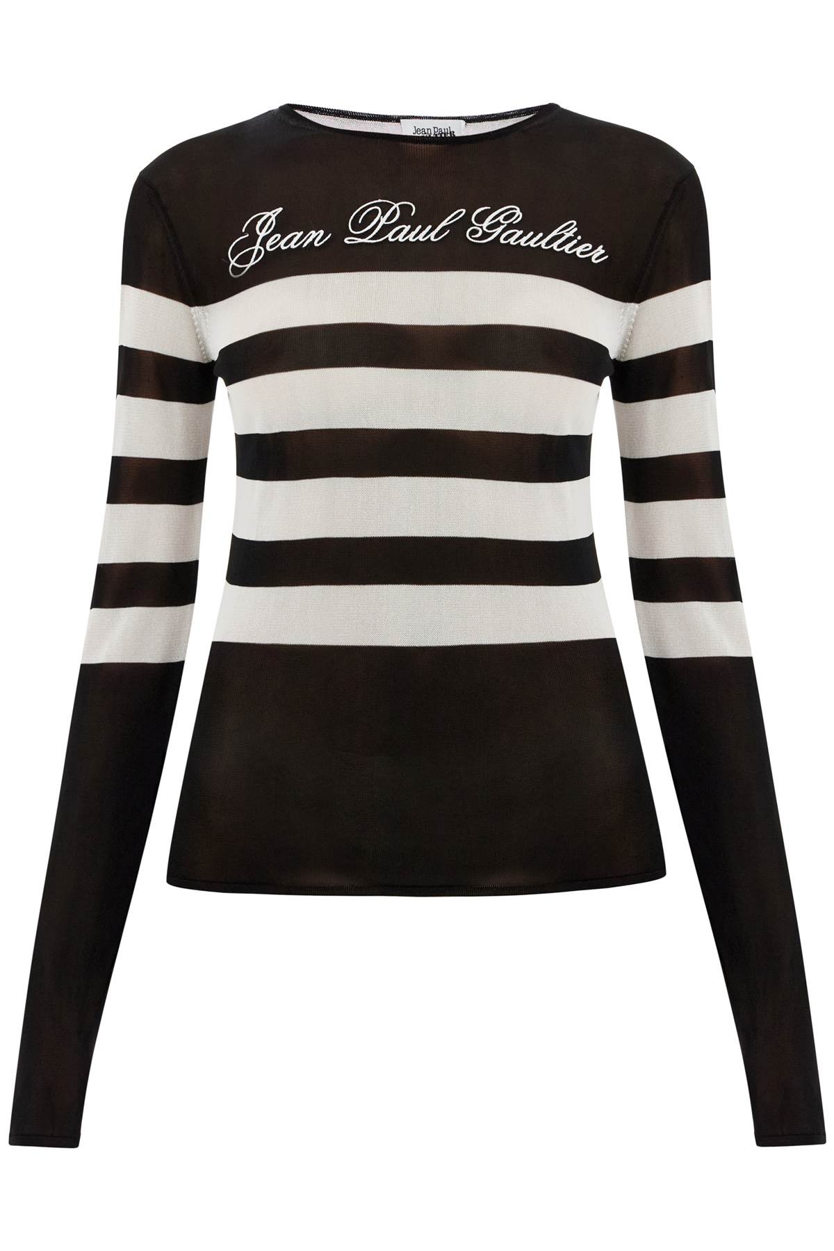 Shop Jean Paul Gaultier Lightweight Signature Striped Sailor In Black/white (black)