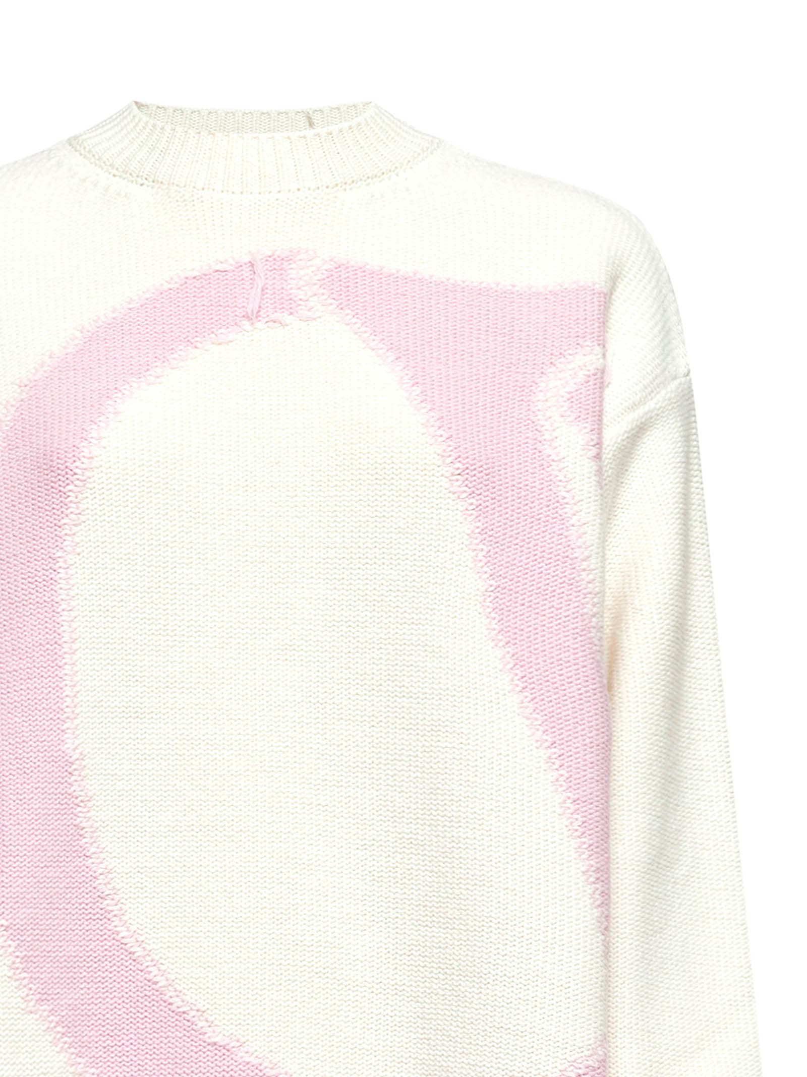 Shop Off-white Sweater In Cream - Sea Pink