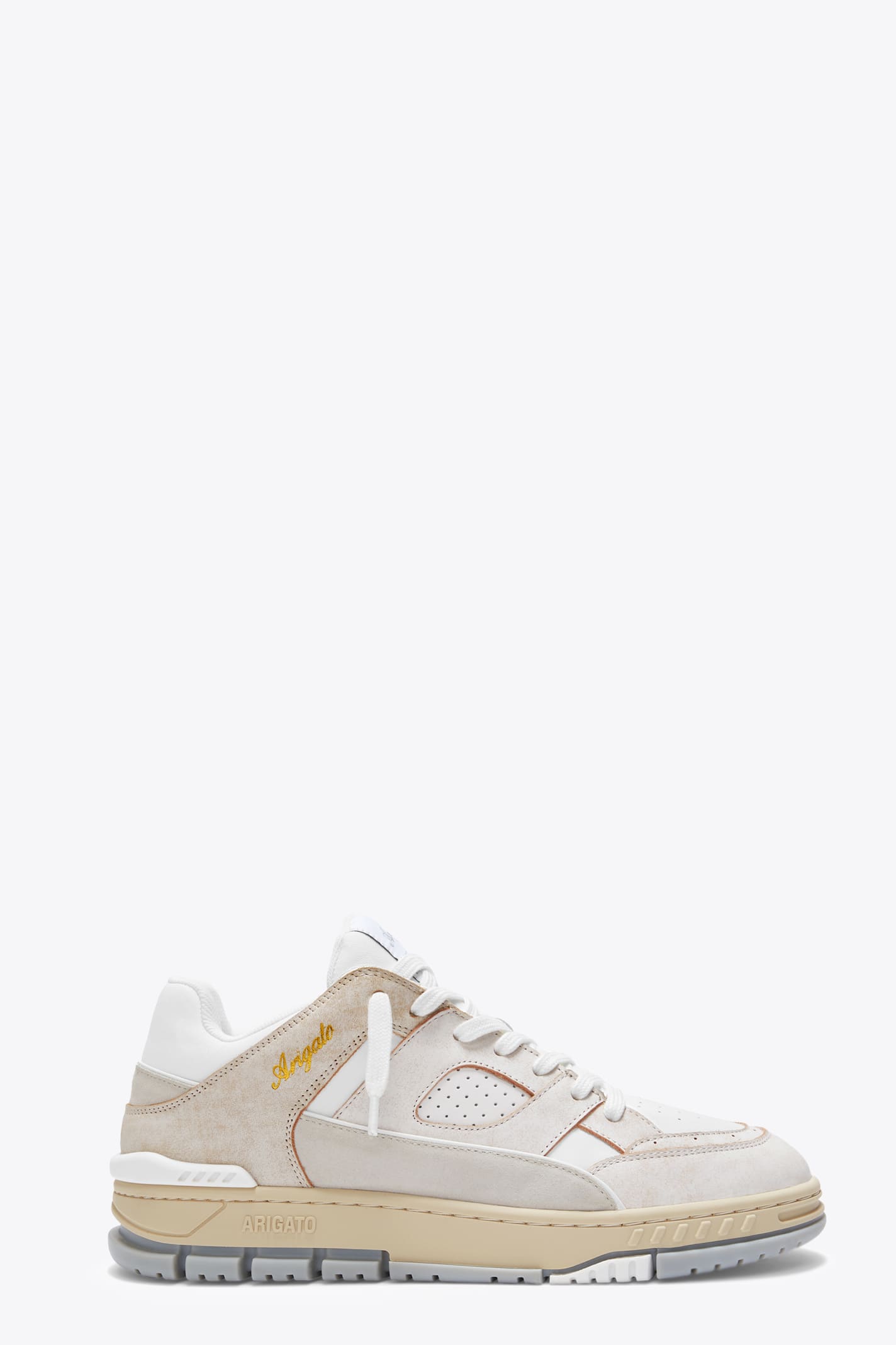 Area Lo Sneaker White and cream leather lace-up low sneaker - Area Lo sneaker