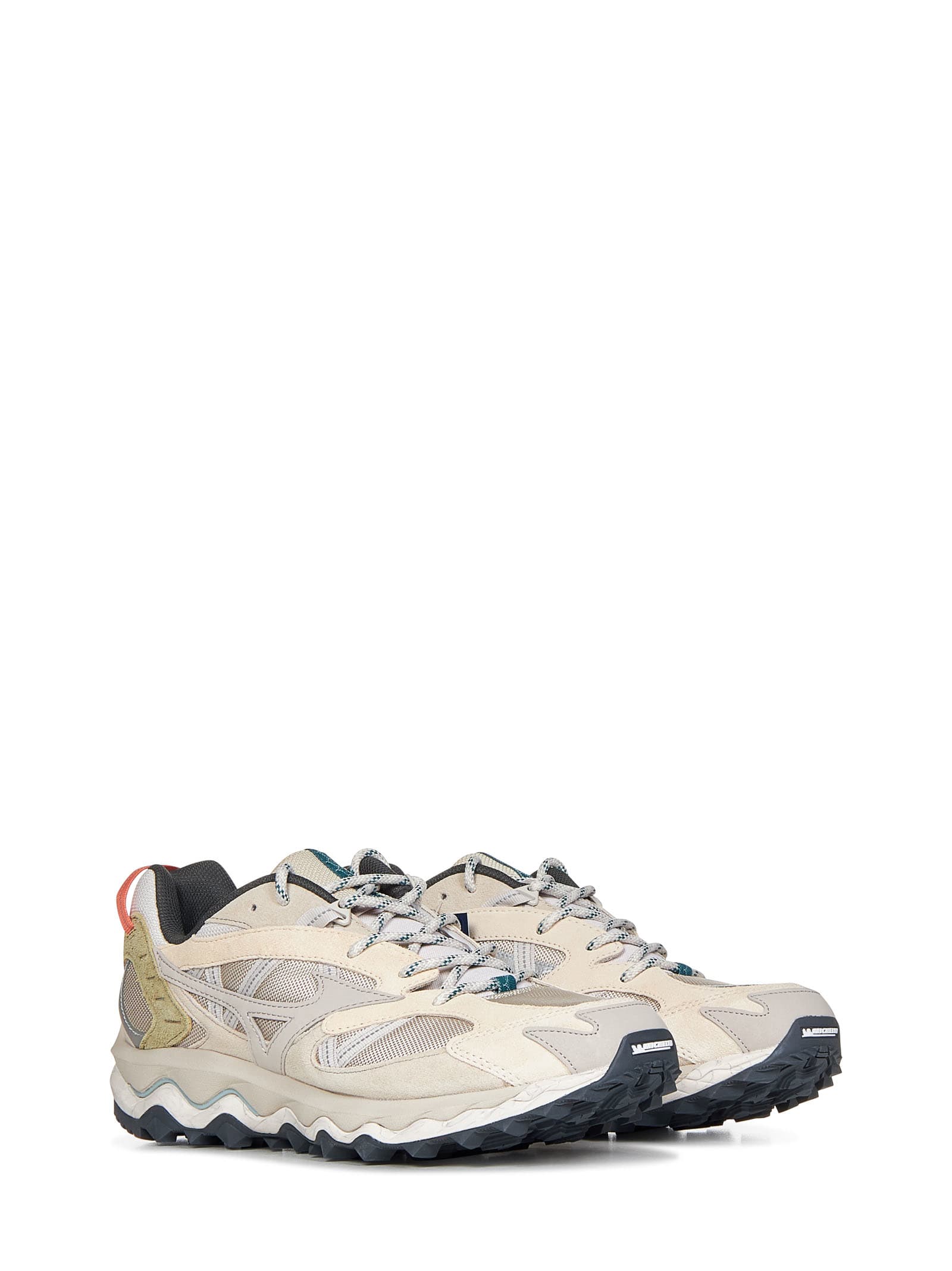 Shop Mizuno Wave Mujin Tl Sneakers In Silver Cloud/white Sand/cedar