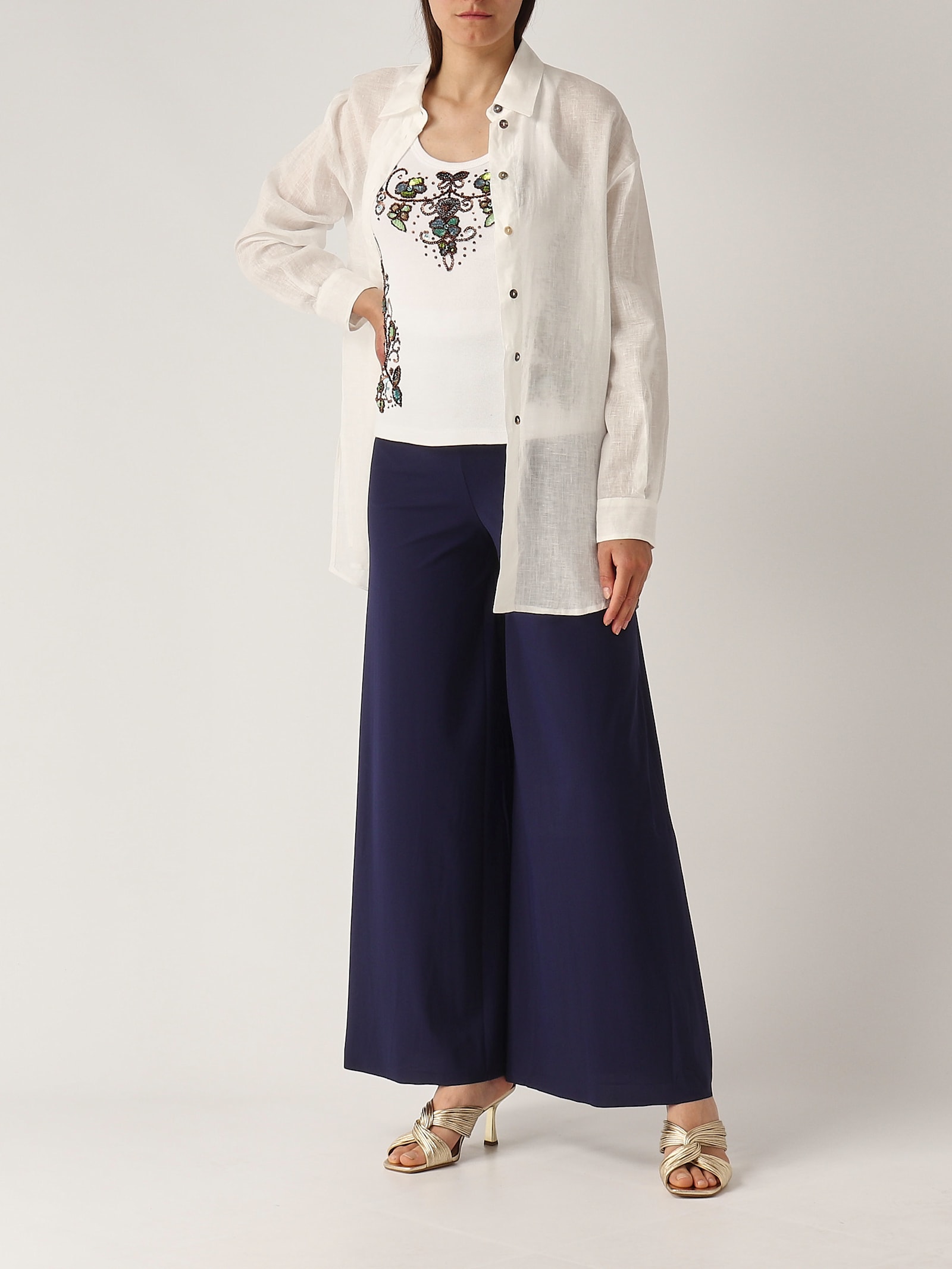 Maliparmi Camicia Summer Linen Shirt In Neutral