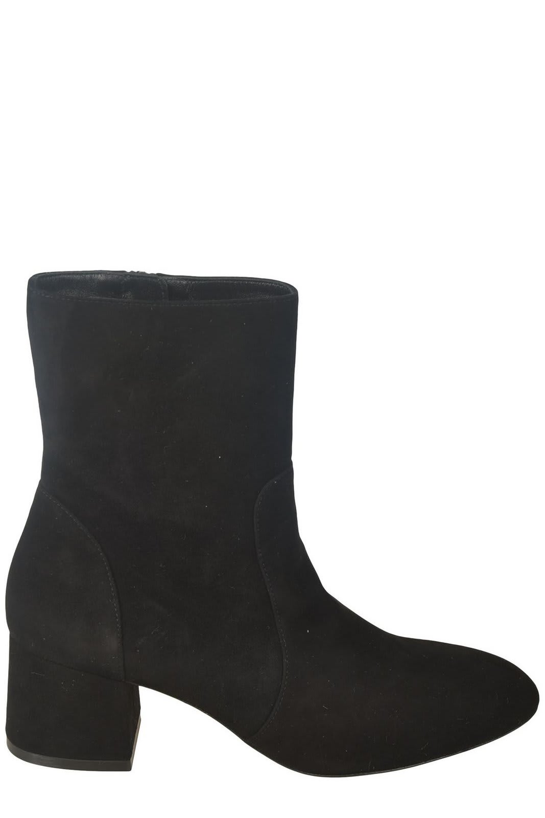 Shop Stuart Weitzman Pointed Toe Ankle Boots In Black