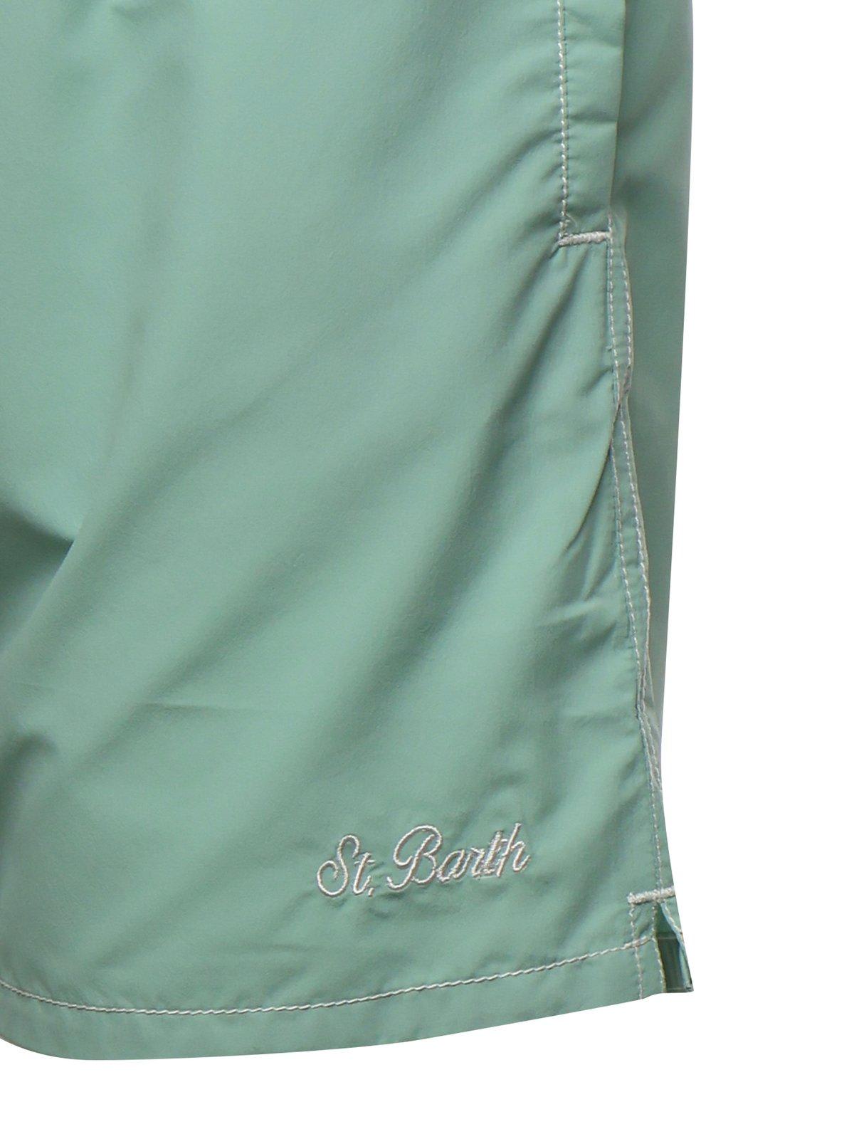 Mc2 Saint Barth Patmos Mid-length Swim Shorts In Green