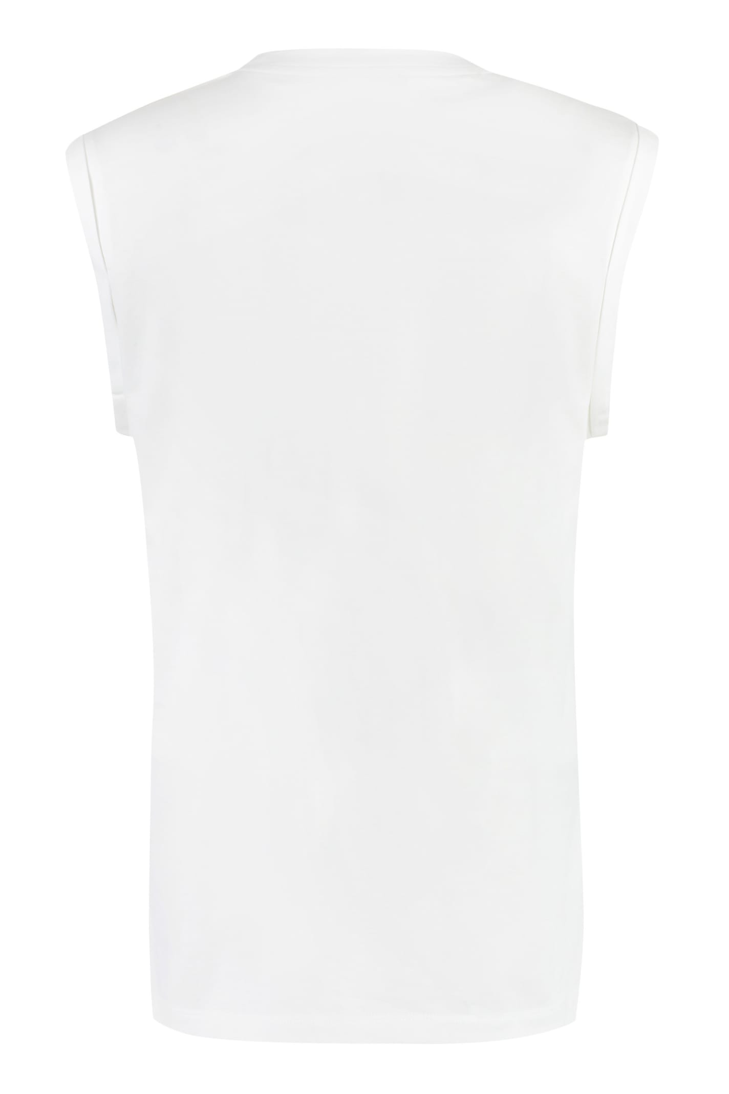 Balmain Cotton Tank Top In White