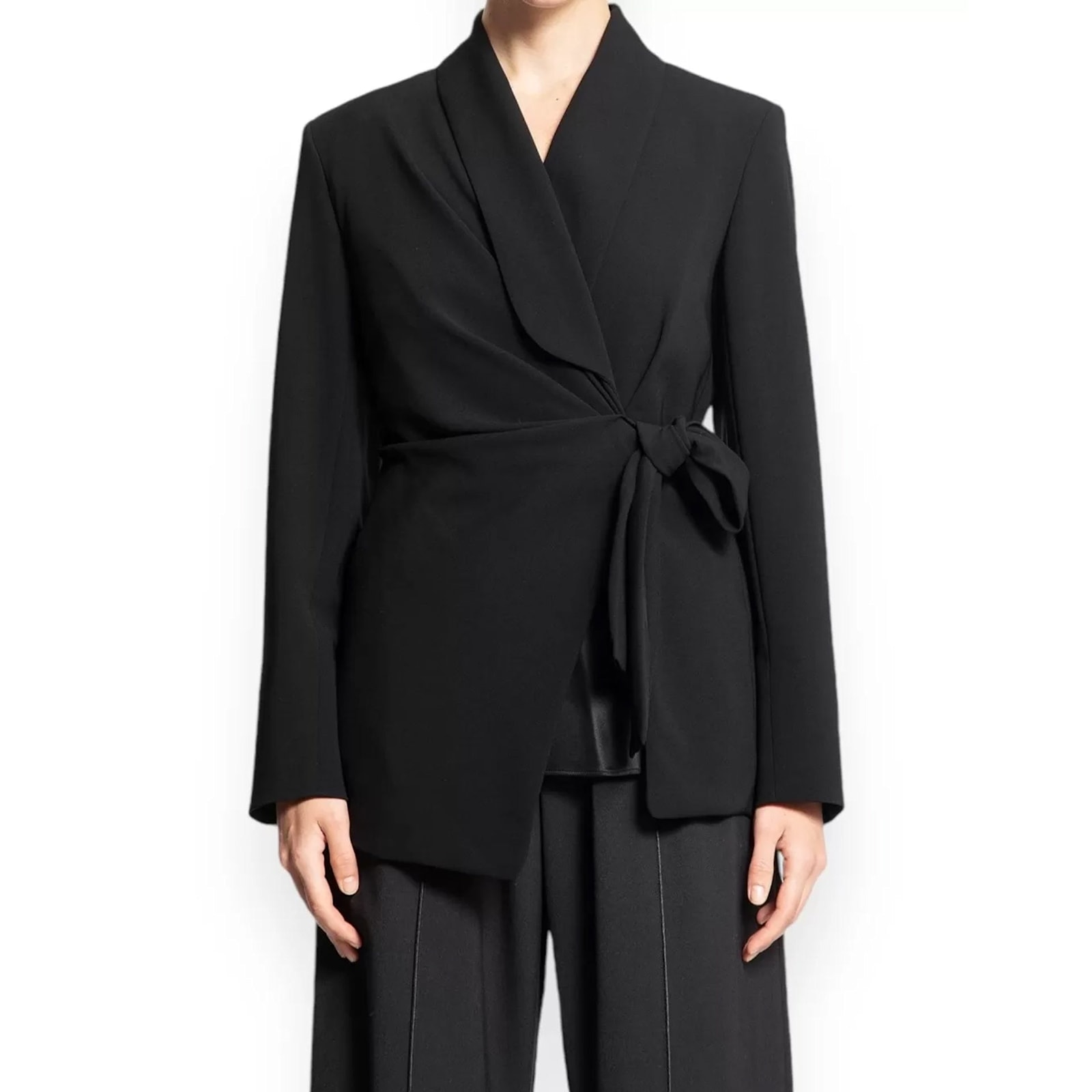 Max Mara Comma Piano Jacket In Black