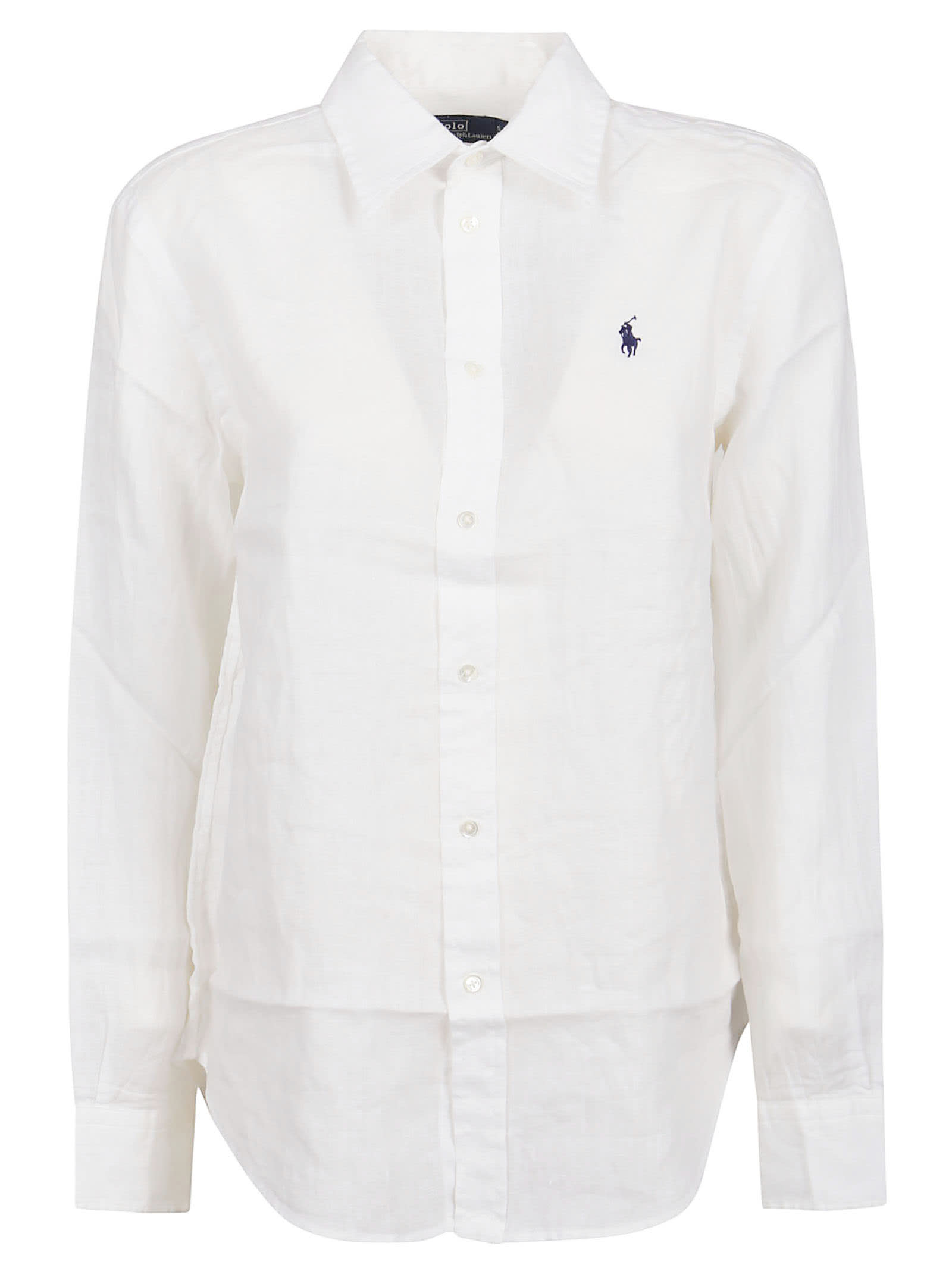 Shop Polo Ralph Lauren Logo Embroidered Formal Shirt