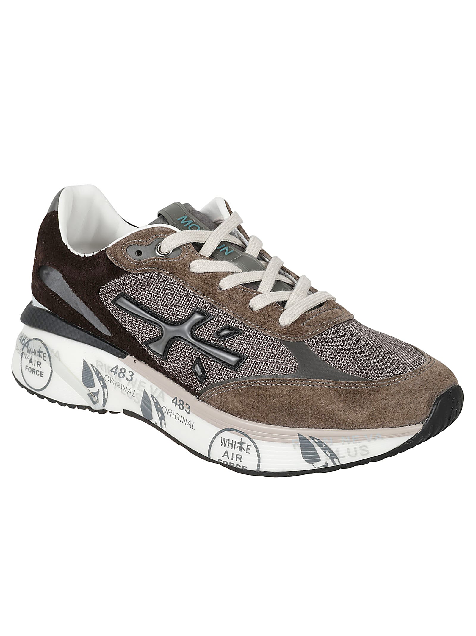 Shop Premiata Moerun Sneakers In Marrone Scuro