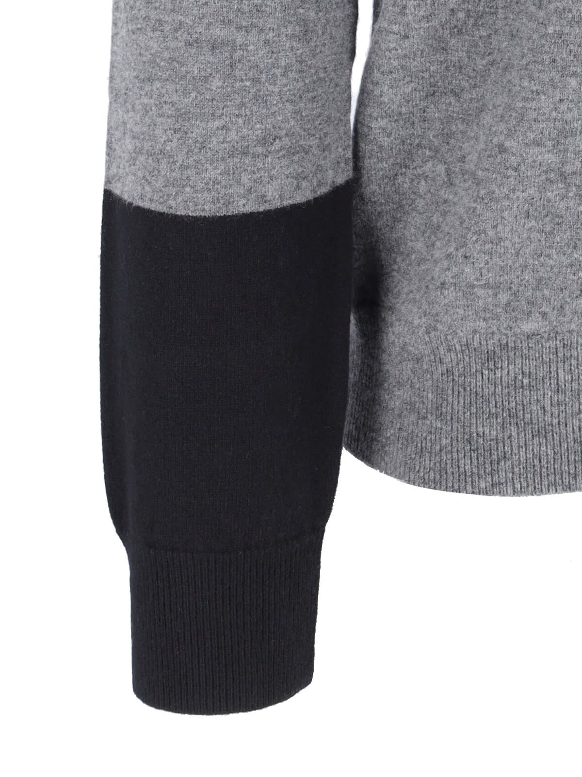 Comme Des Garçons Color Block Sweater In Gray