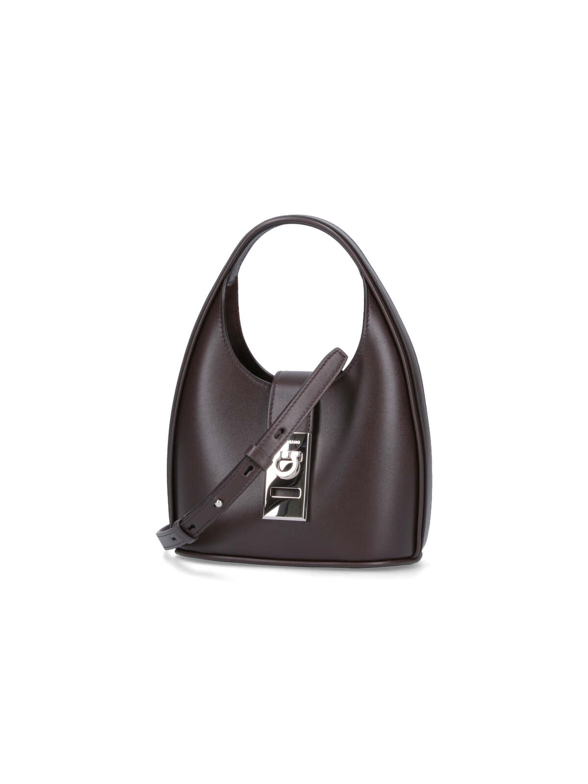 Shop Ferragamo Mini Hobo Bag In Black