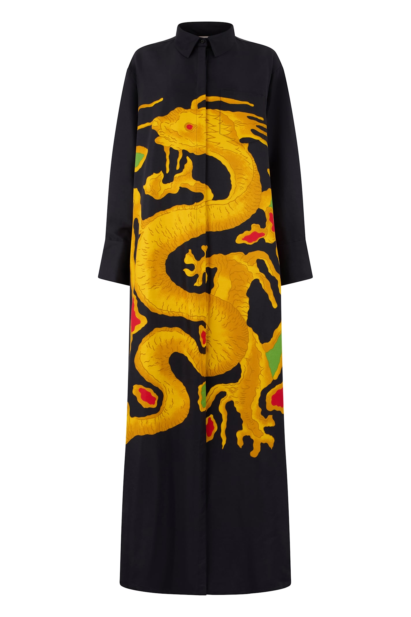 Valentino Maxi Dress In Cotton Blend In Black