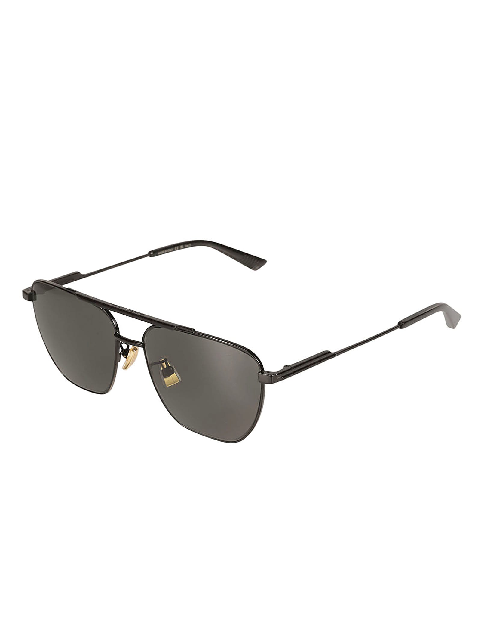 Shop Bottega Veneta Aviator Style Sunglasses In Black/grey