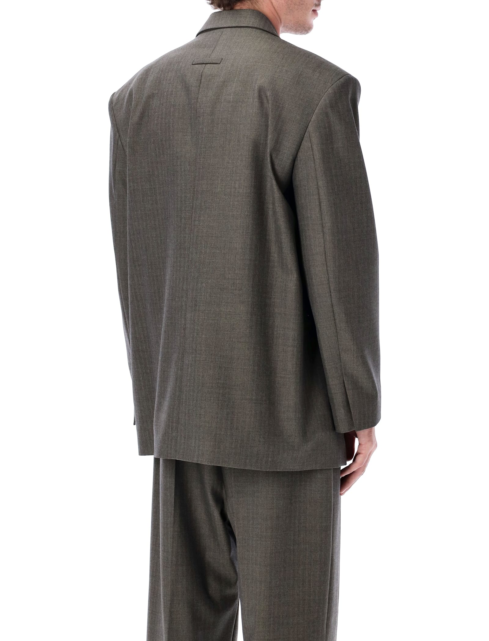 Fear Of God Grey Single-breasted Wool Blazer Men In Gray