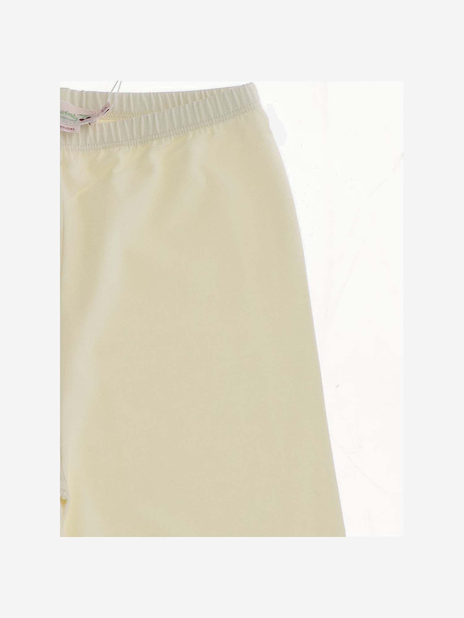 Shop Bonpoint Stretch Cotton Leggings In Yellow