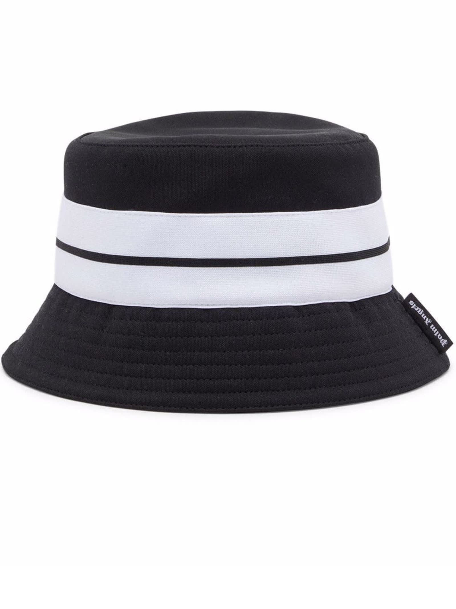 Palm Angels Black And White Bucket Hat