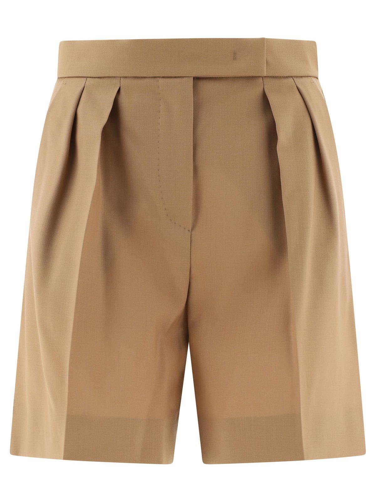 Jessica Pleat Detailed Shorts