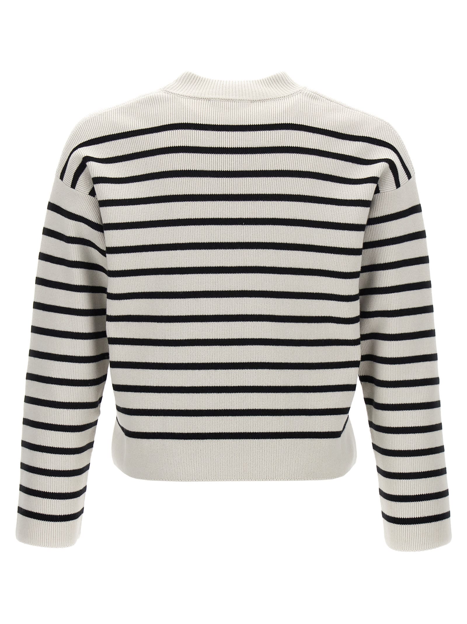 Shop Ami Alexandre Mattiussi Ami Sailor Sweater In White/black