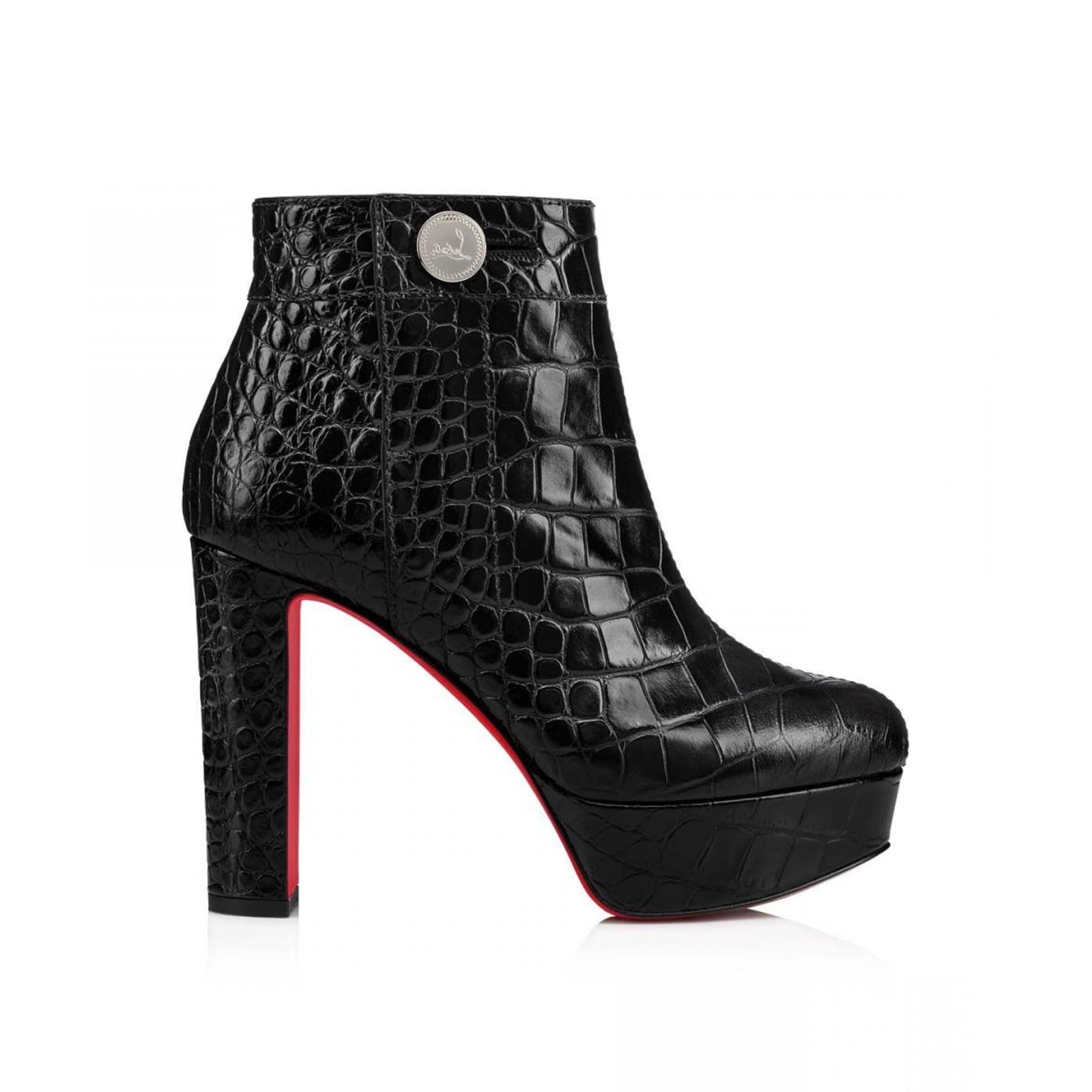 Christian Louboutin Embossed Leather Boots