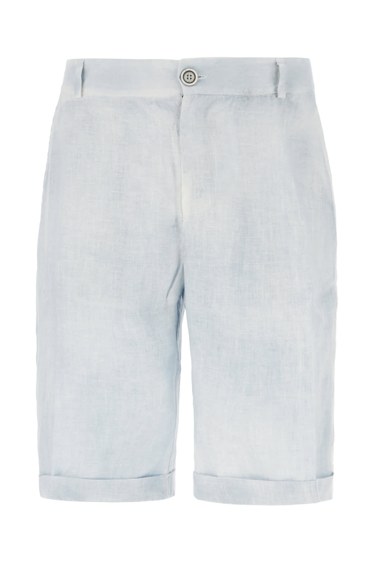 Pastel Light Blue Hemp Bermuda Shorts